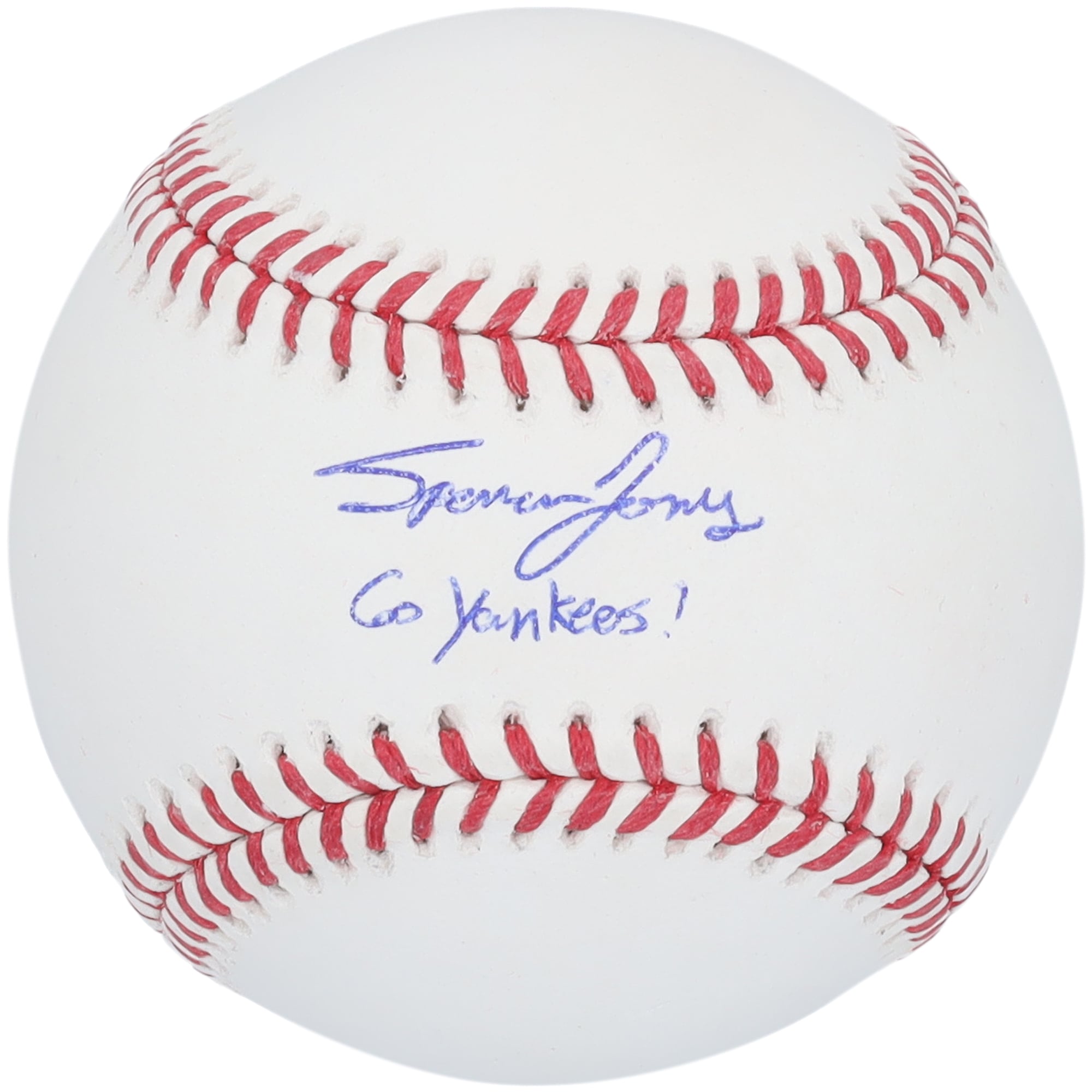 Spencer Jones New York Yankees Autographed Baseball with "Go Yankees!" Inscription