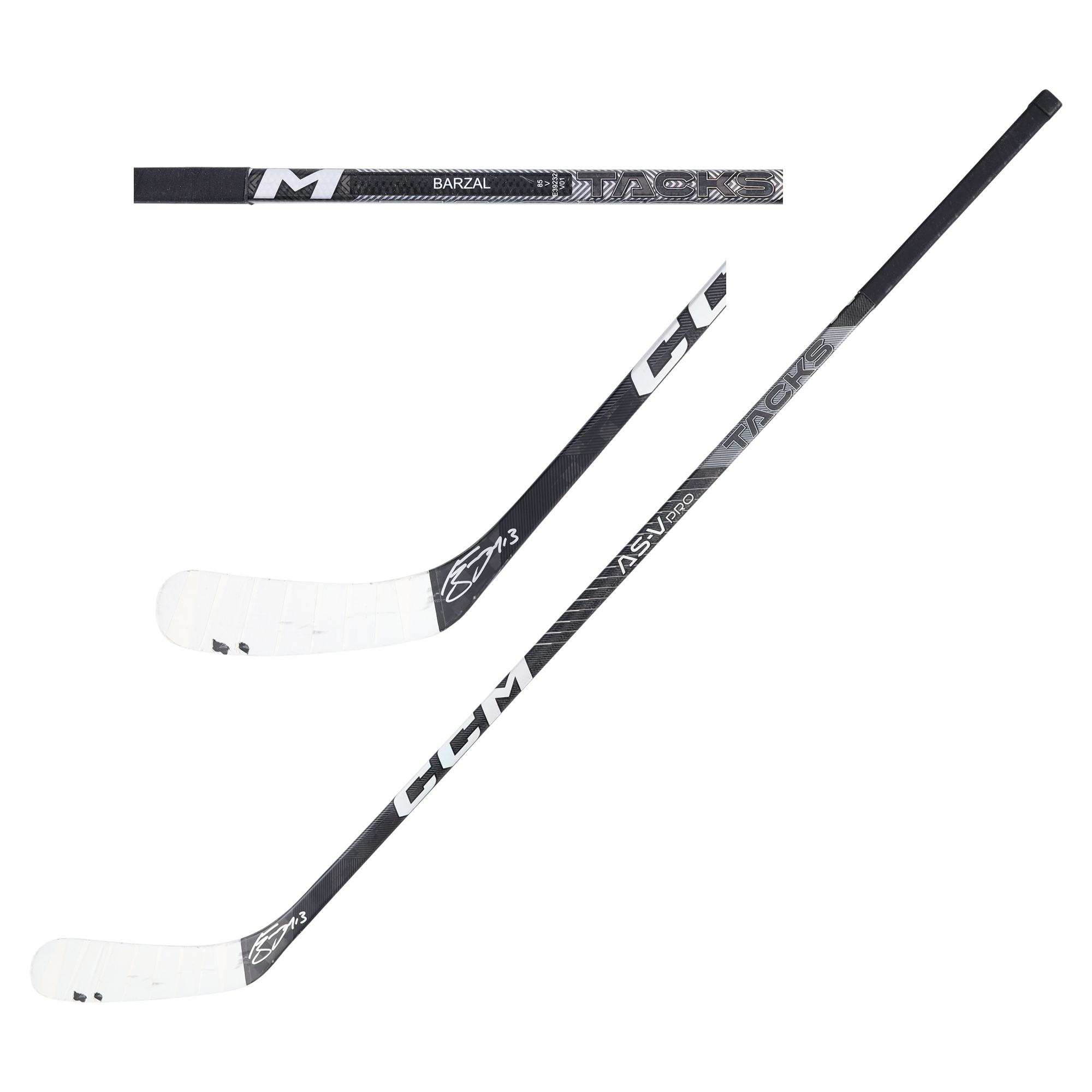 Mathew Barzal New York Islanders Autographed Game-Used Black CCM Stick from the 2022-23 NHL Season