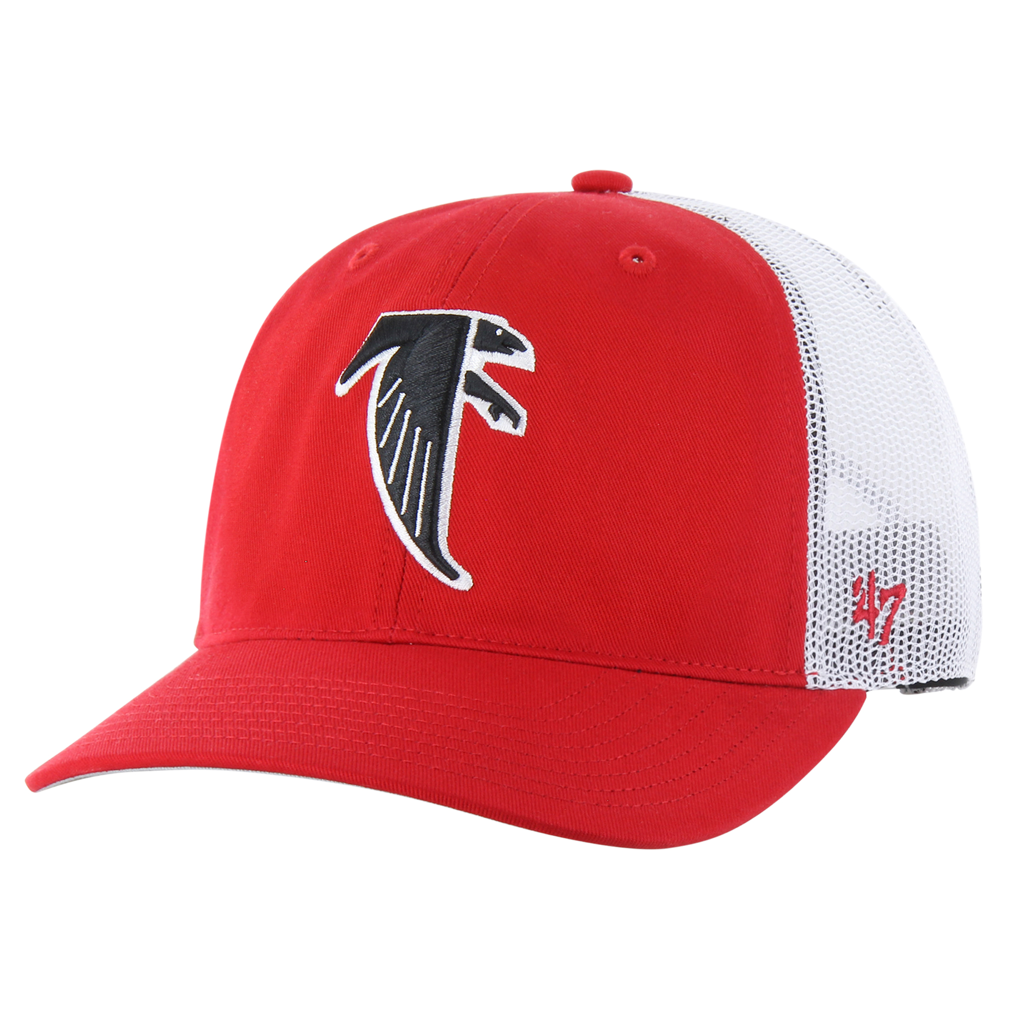 '47 Brand Men's Red/White Atlanta Falcons Team Unstructured Trucker Adjustable Hat - Red, White