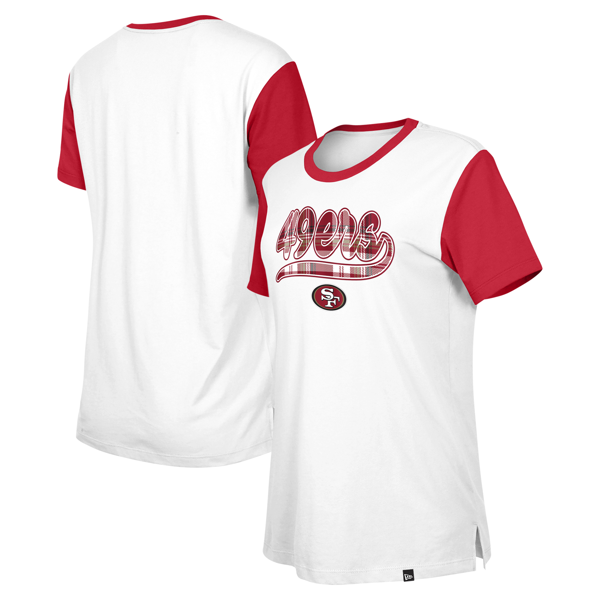 Women’s New Era White/Scarlet San Francisco 49ers 3rd Down T-Shirt Women’s New Era White/Scarlet San Francisco 49ers 3rd Down T-Shirt