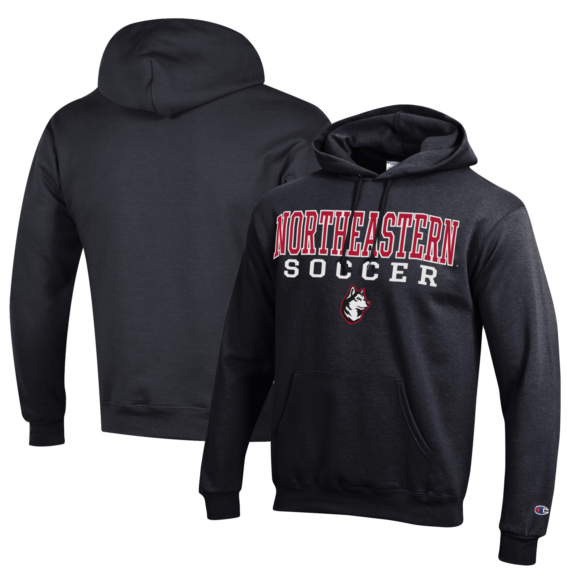 Men’s Champion Black Northeastern Huskies Soccer Stack Logo Powerblend Pullover Hoodie Men’s Champion Black Northeastern Huskies Soccer Stack Logo Powerblend Pullover Hoodie