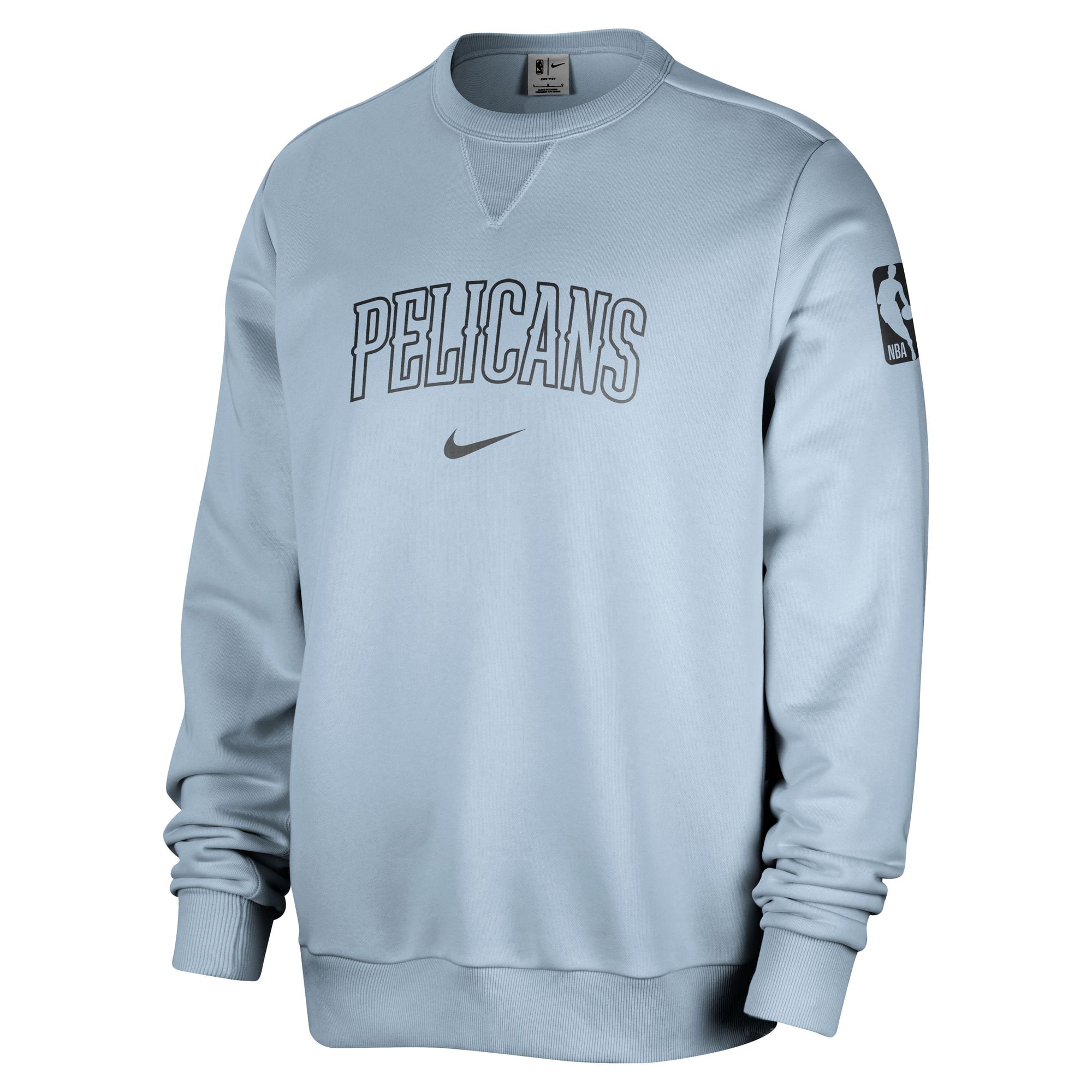 Men's Nike Light Blue New Orleans Pelicans Courtside Standard Issue Performance Pullover Sweatshirt