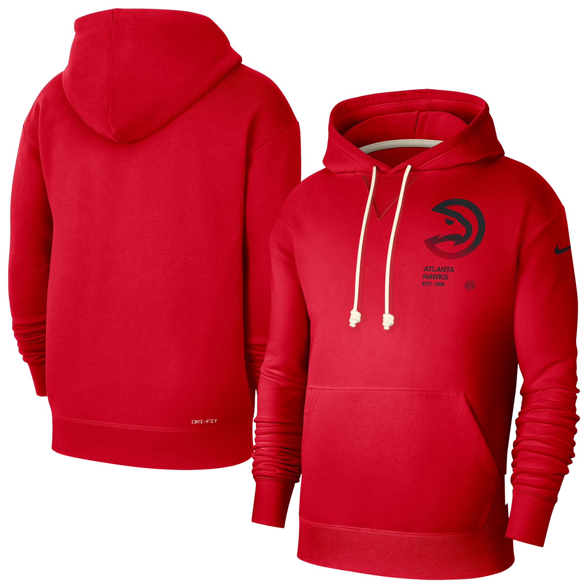 Men's Nike Red Atlanta Hawks Courtside Standard Issue Premium Performance Pullover Hoodie