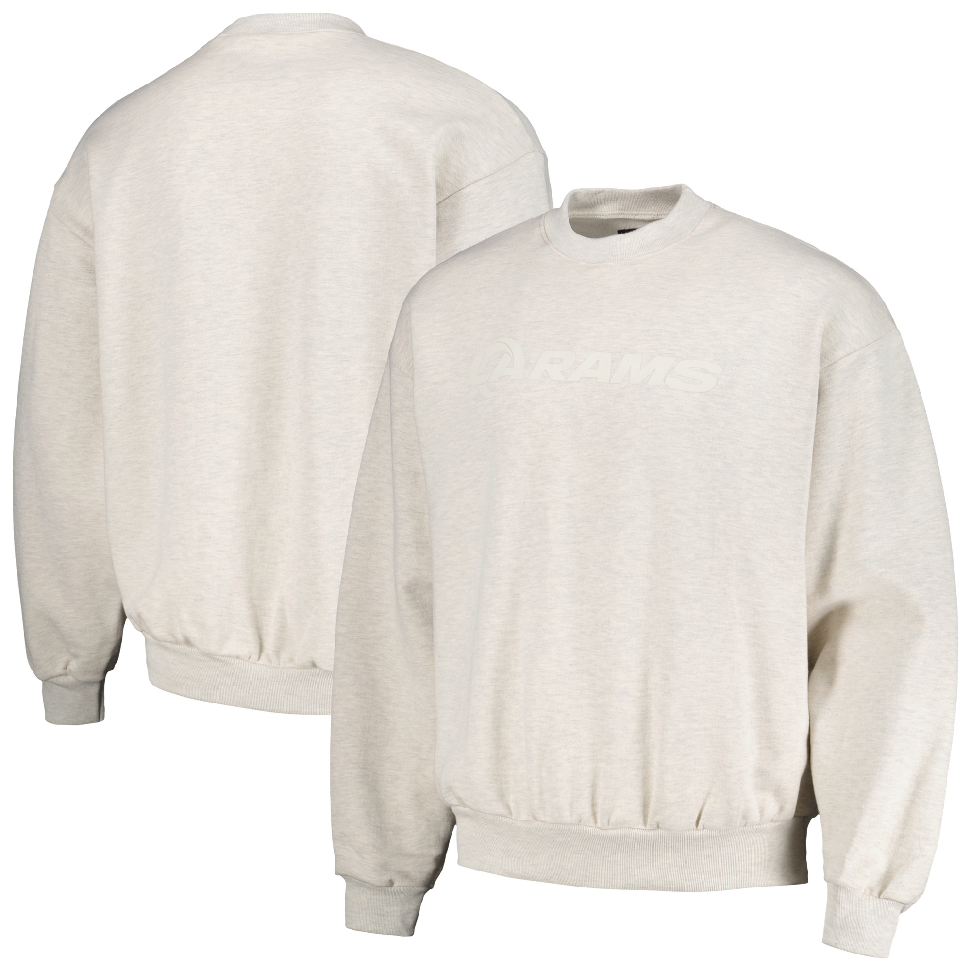 Unisex The Wild Collective x Los Angeles Rams Oatmeal Rams Basics Collection Pullover Sweatshirt
