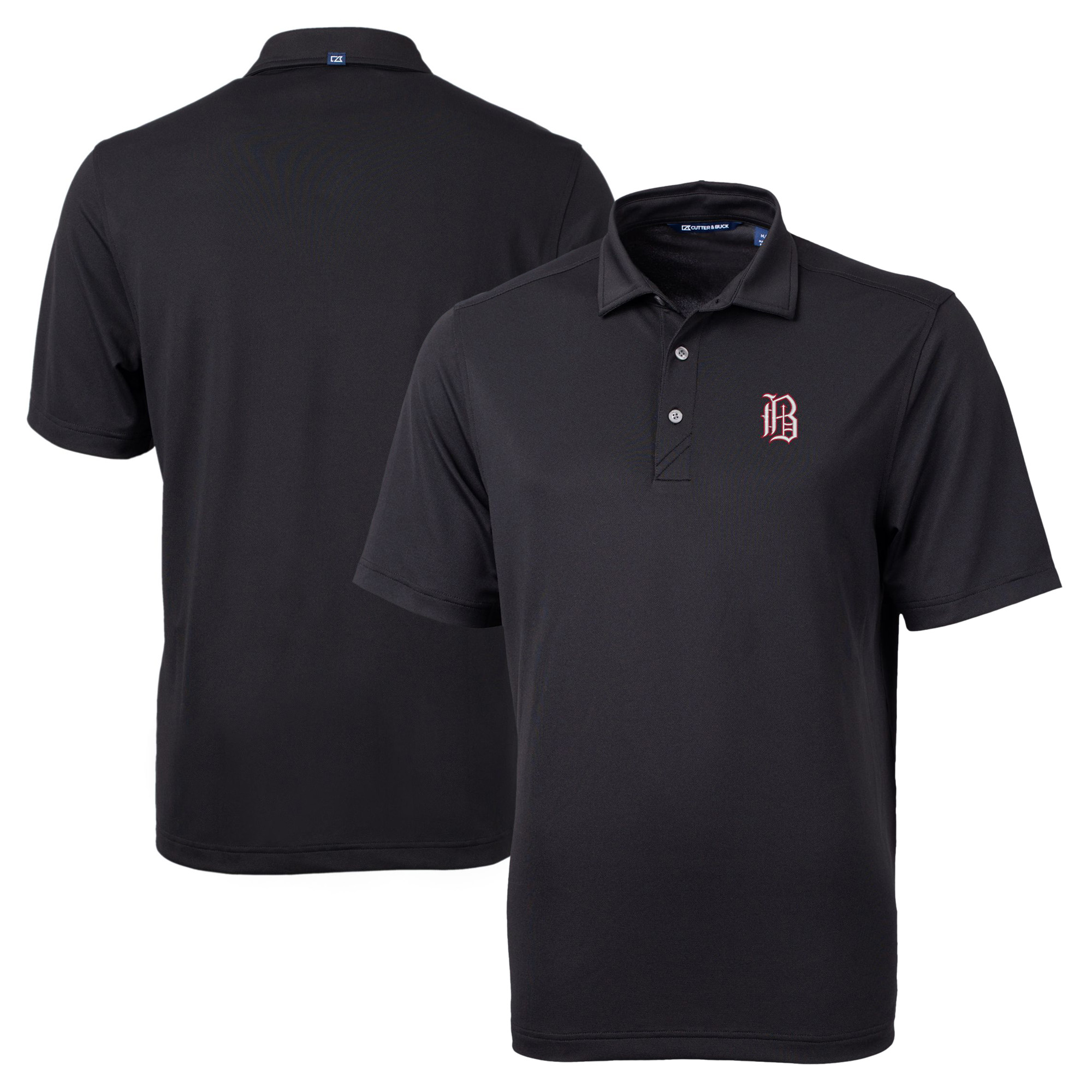 Men’s Cutter & Buck Black Birmingham Barons Big & Tall Virtue Eco Pique Recycled Polo Men’s Cutter & Buck Black Birmingham Barons Big & Tall Virtue Eco Pique Recycled Polo