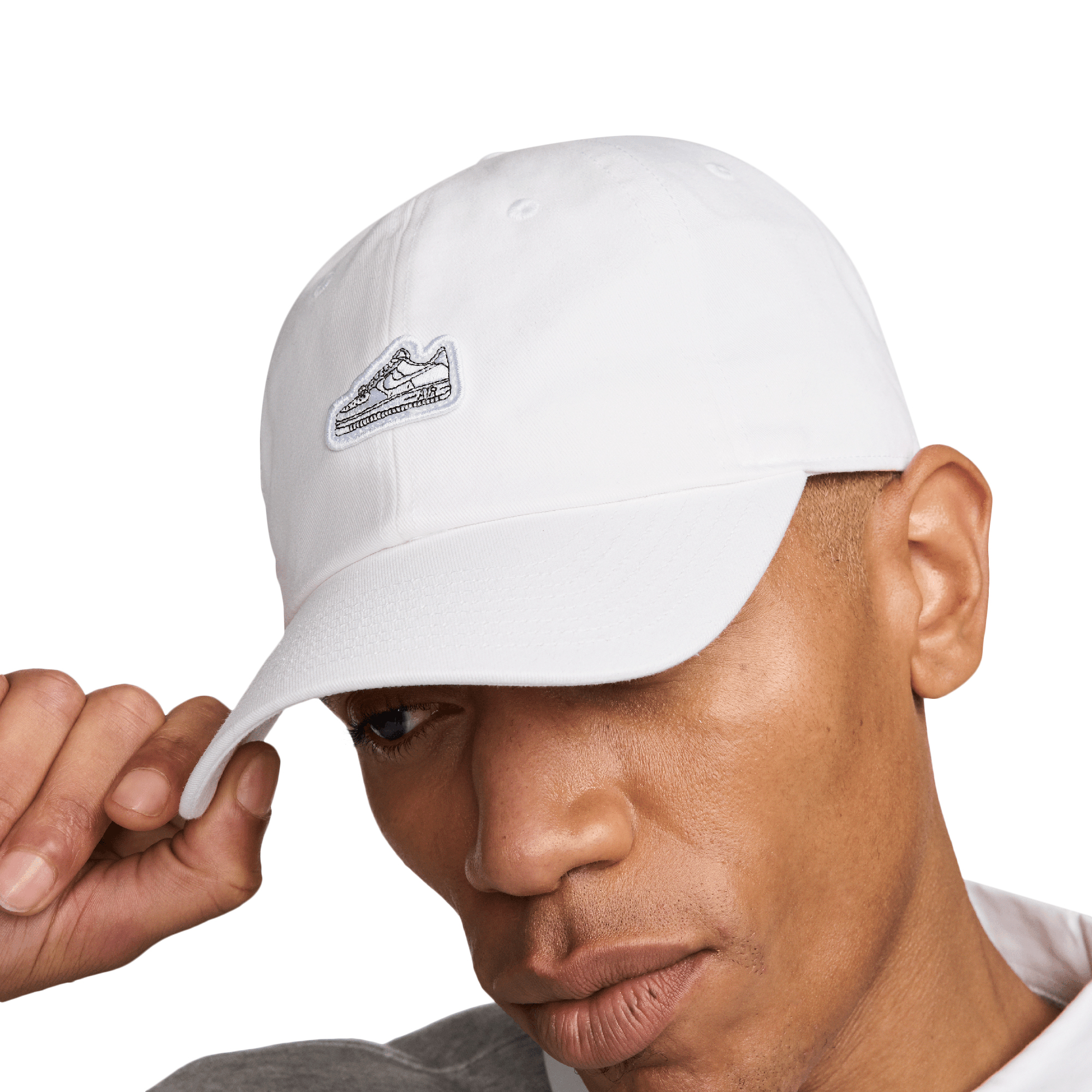 Men's Nike White Air Force 1 Club Patch Adjustable Hat