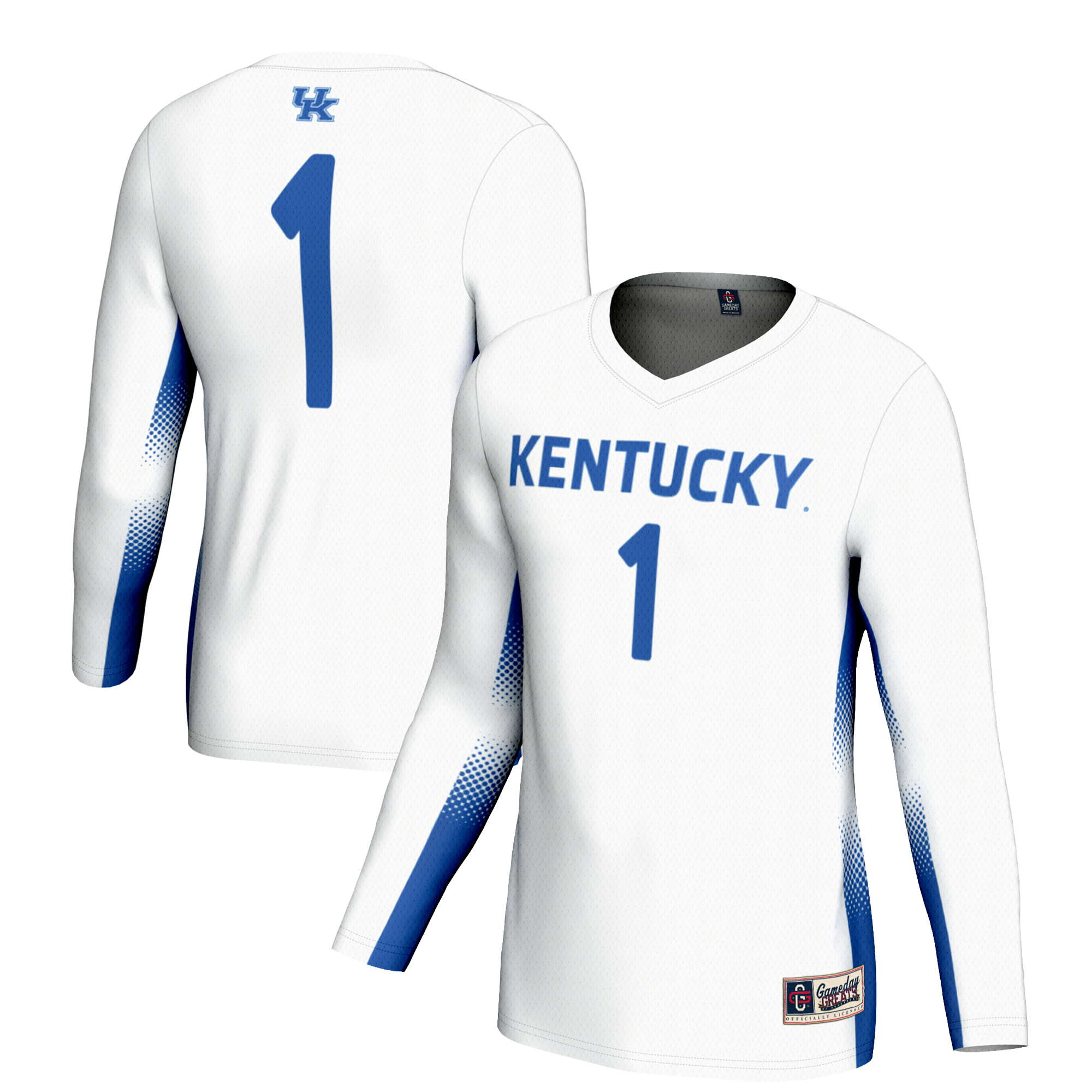 Unisex GameDay Greats #1 White Kentucky Wildcats Lightweight Volleyball Jersey