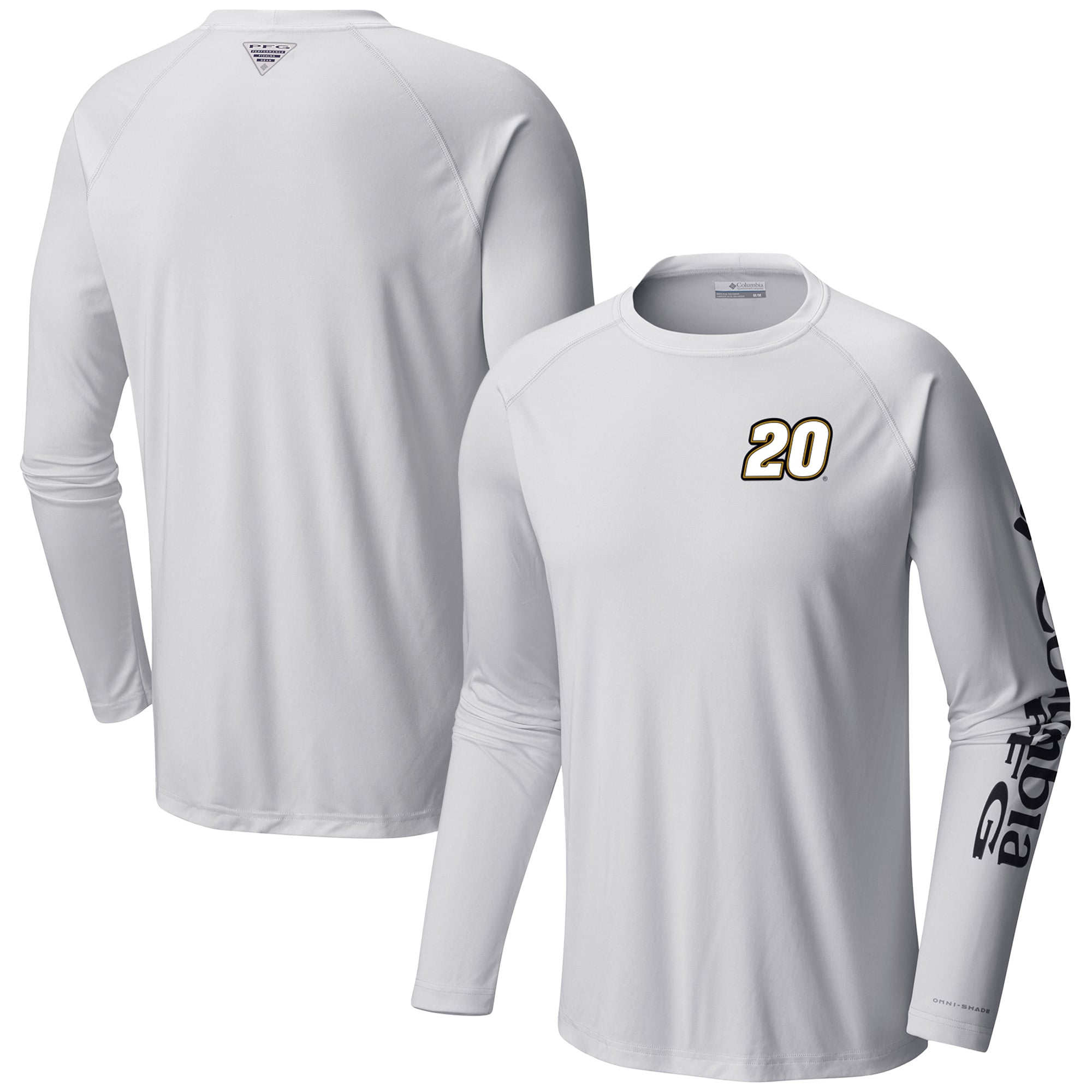 Men’s Columbia White Christopher Bell Terminal Tackle Omni-Shade Long Sleeve T-Shirt