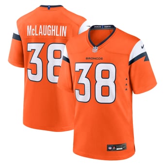 Men's Nike Jaleel McLaughlin Orange Denver Broncos Team Game Jersey
