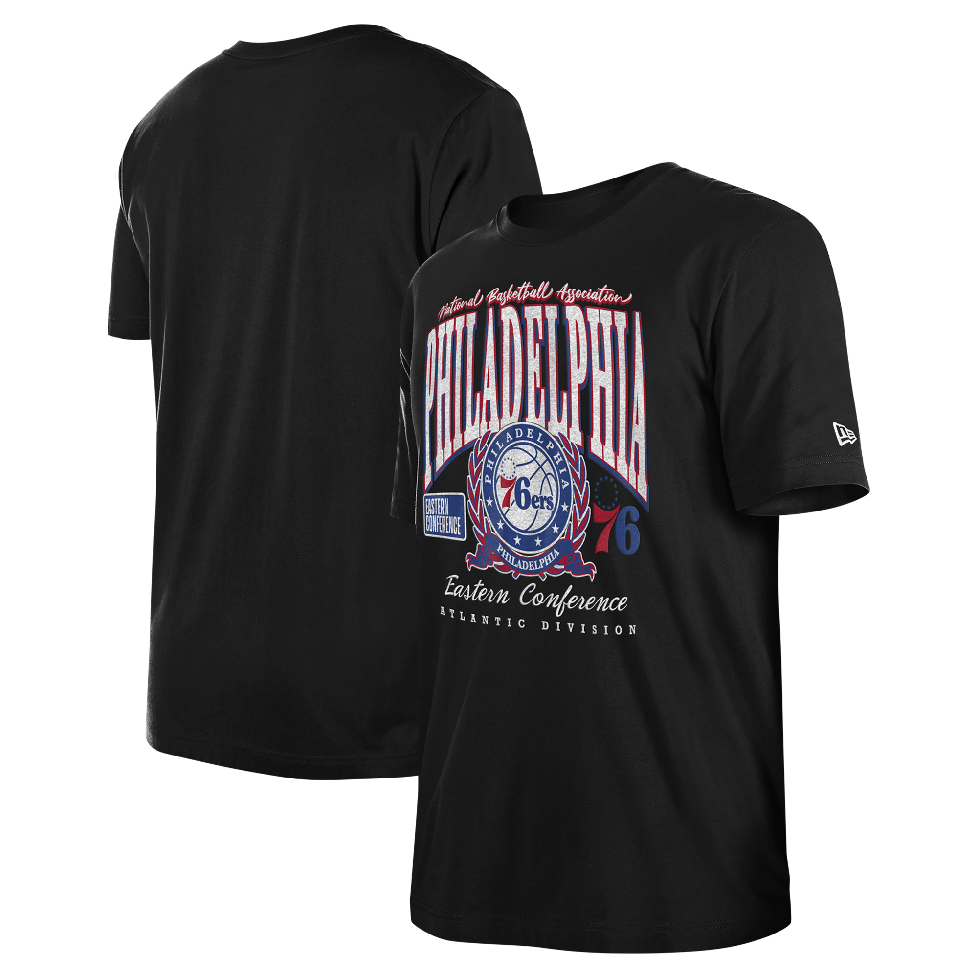 Unisex New Era Black Philadelphia 76ers Oversized Essentials Boxy T-Shirt