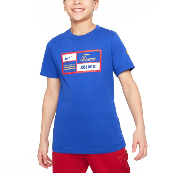 T-Shirt France Nike FFF Just Do It - Bleu - Enfant