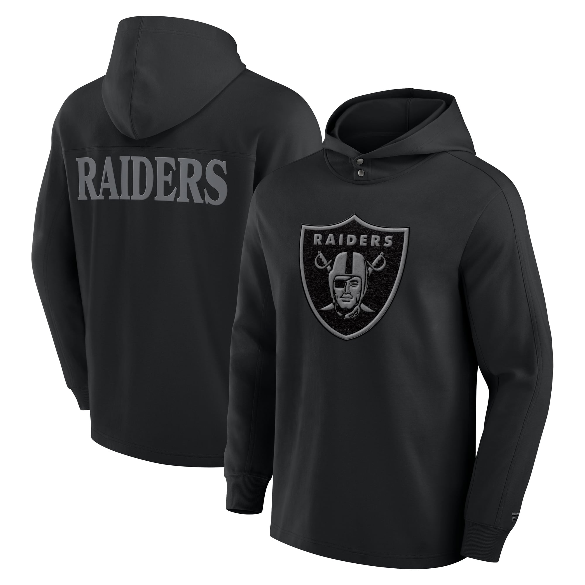 Men’s Fanatics Black Las Vegas Raiders Elements Blaze Tri-Blend Long Sleeve Hoodie T-Shirt Men’s Fanatics Black Las Vegas Raiders Elements Blaze Tri-Blend Long Sleeve Hoodie T-Shirt