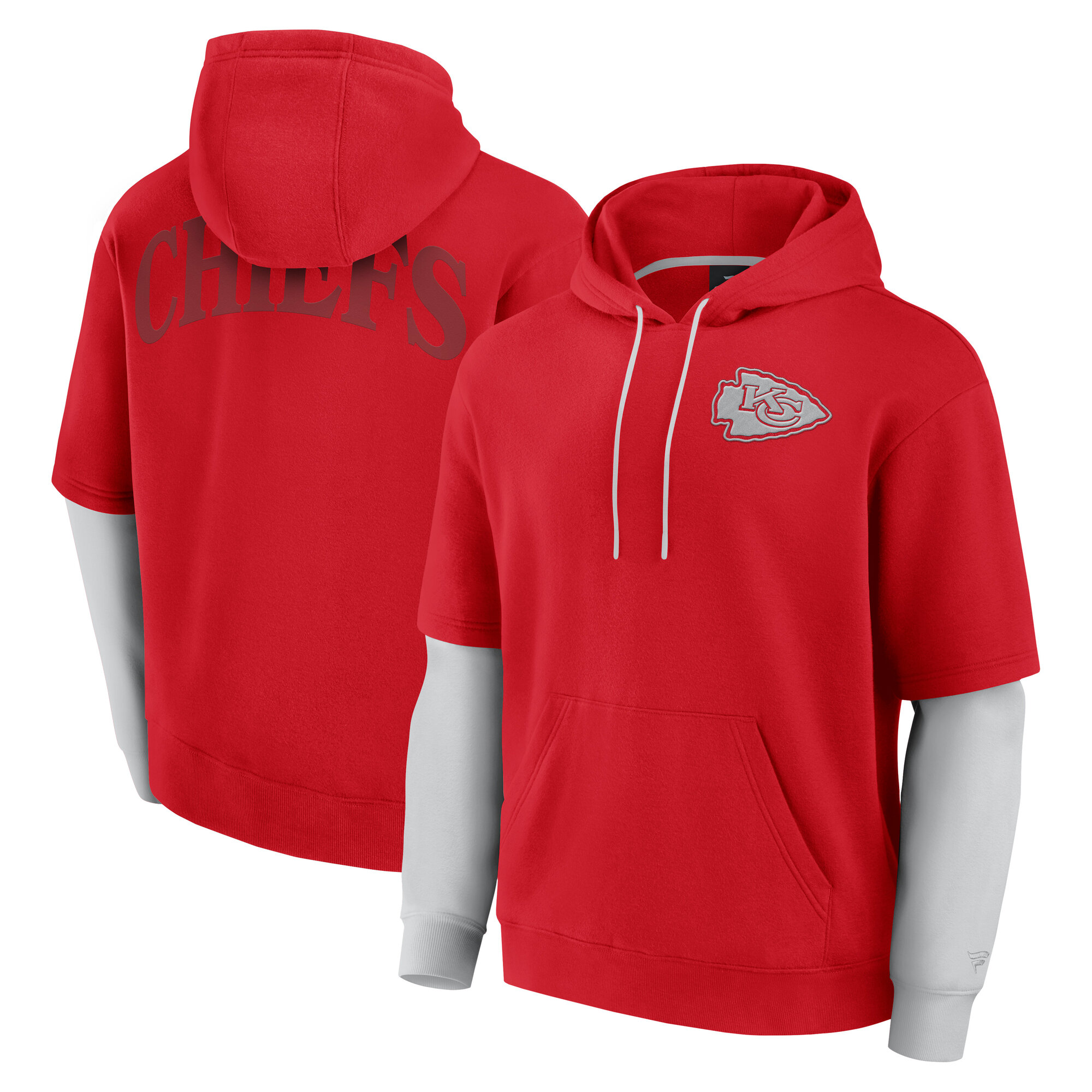 Fanatics Men's and Women's Red Kansas City Chiefs Sleek Elements Pullover Hoodie - Red