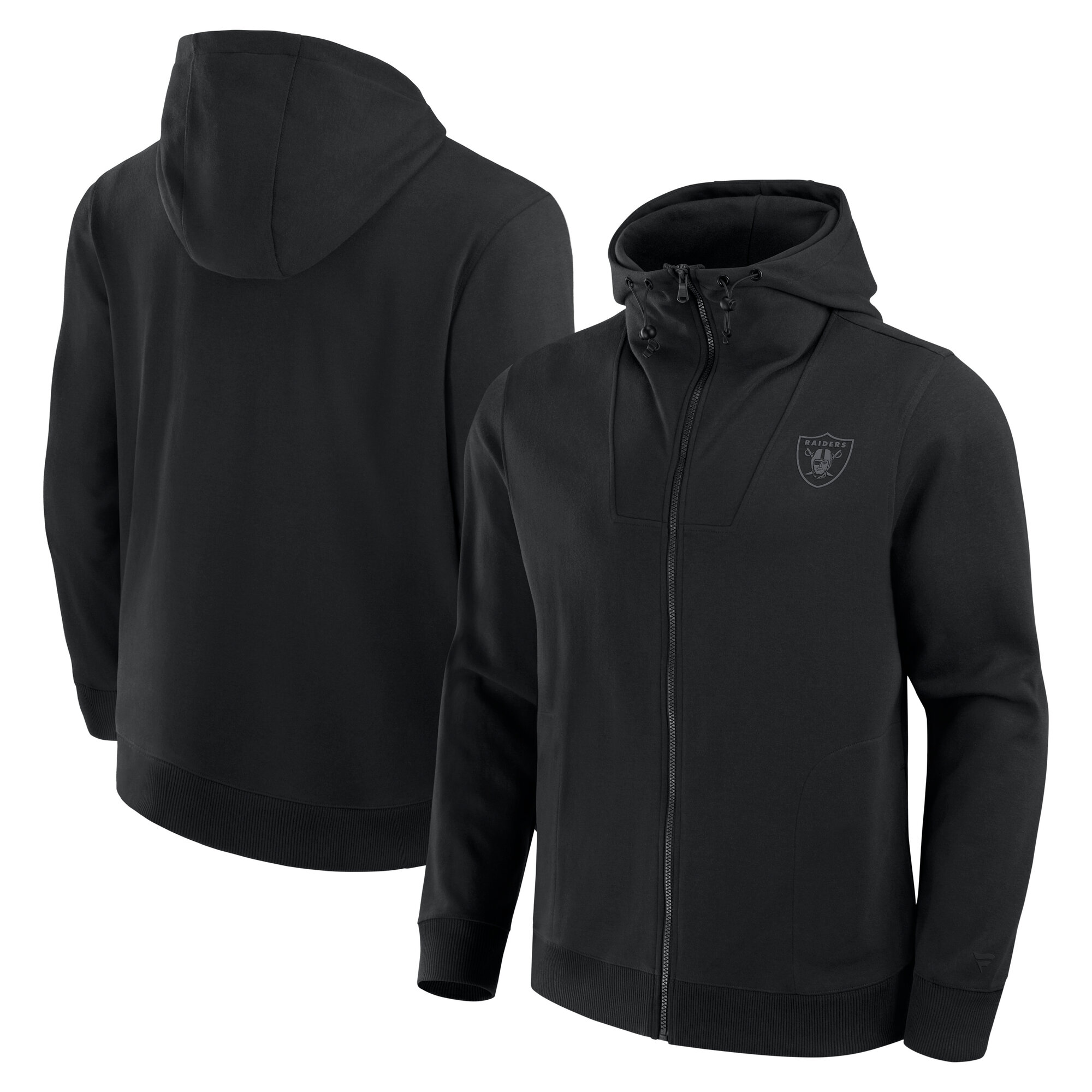 Unisex Fanatics Black Las Vegas Raiders Front Office Full-Zip Hoodie