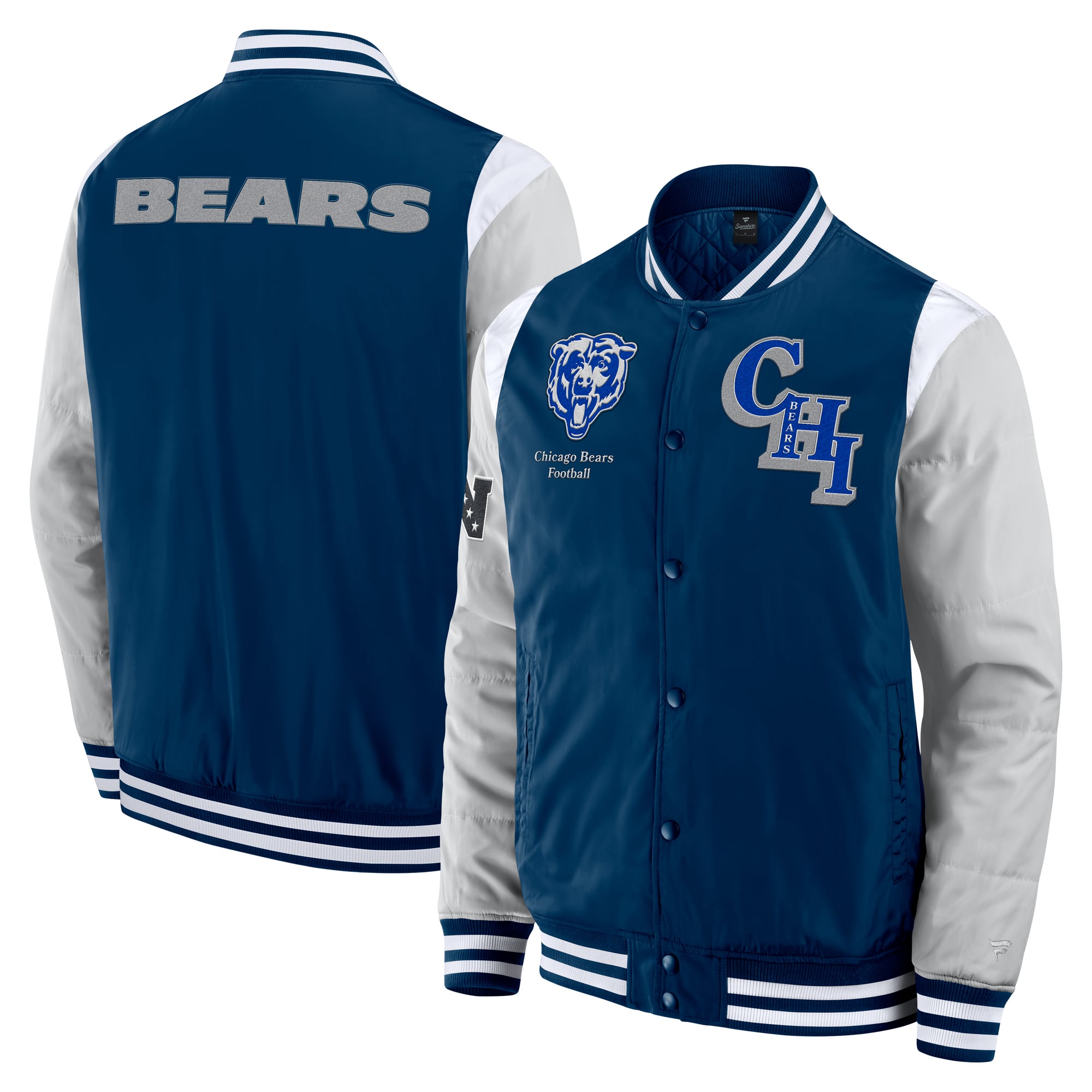 Unisex Fanatics Navy Chicago Bears Elements Elite Full-Snap Jacket