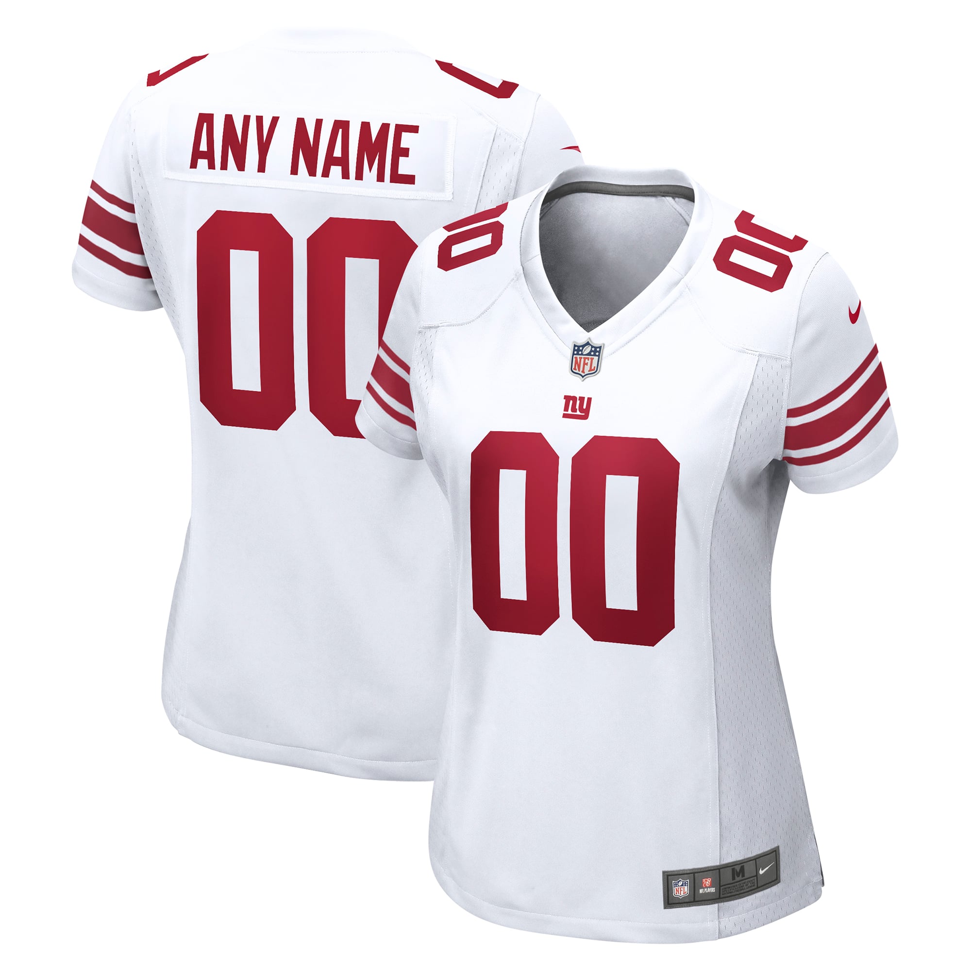 New York Giants Nike Game Road Jersey - White - Custom - Womens