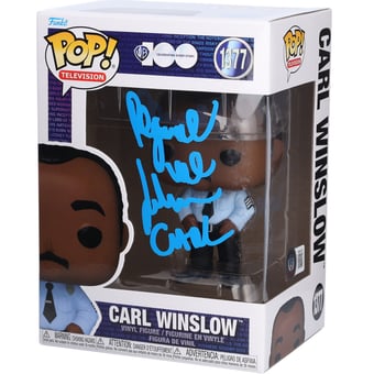 Reginald VelJohnson Family Matters Autographed Carl Winslow #1377 Funko Pop! Vinyl Figure with "Carl" Inscription - Signed in Paint