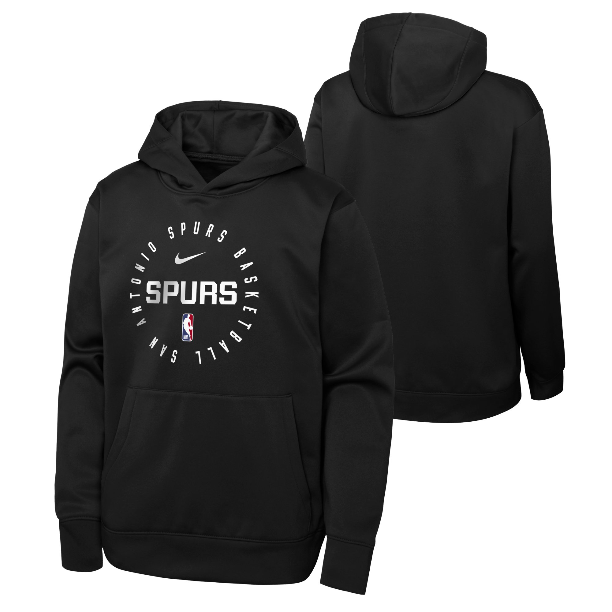 Felpa con cappuccio pullover Nike Dri-FIT Spotlight dei San Antonio Spurs - Ragazzo