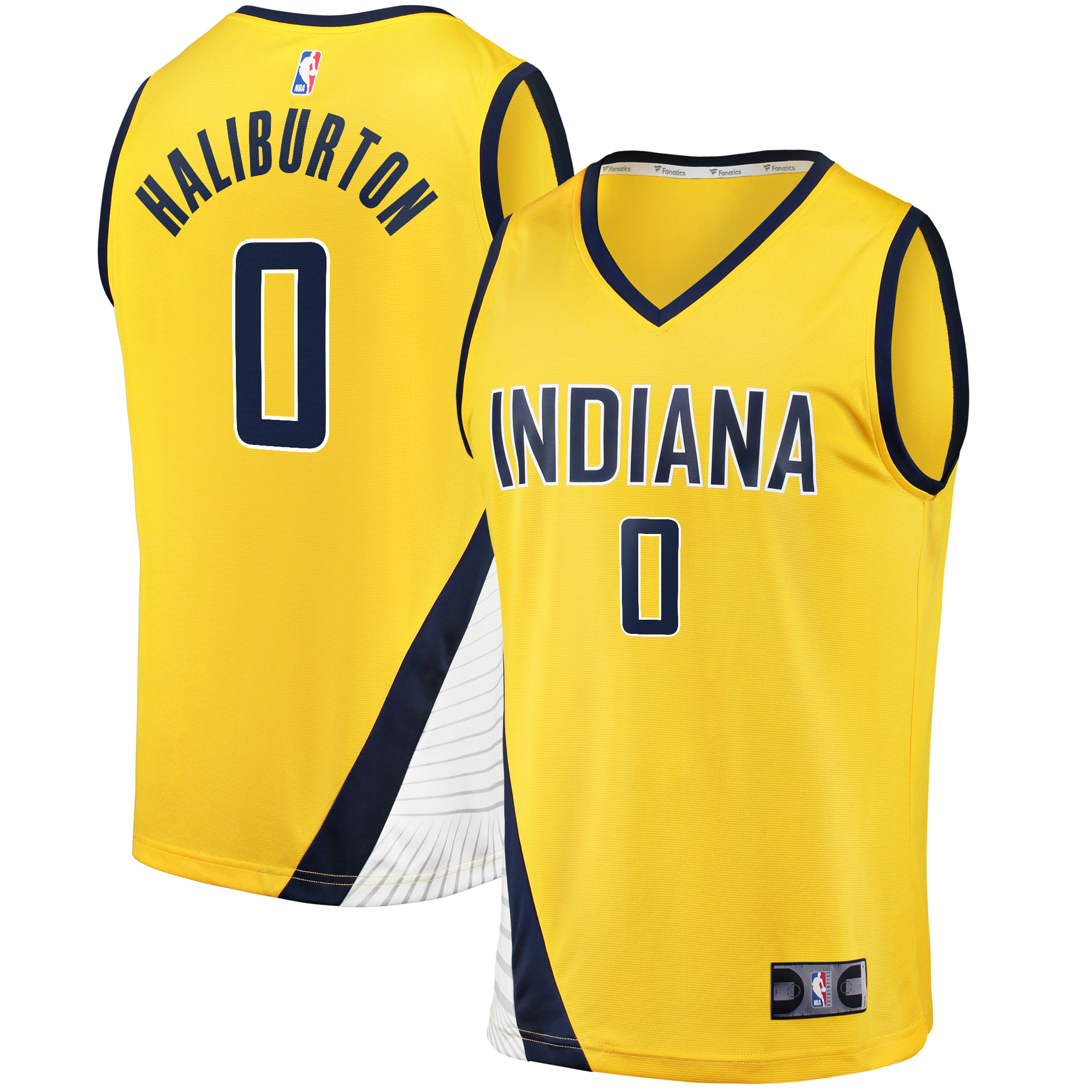 Men's Fanatics Tyrese Haliburton Gold Indiana Pacers Fast Break Replica Jersey - Statement Edition