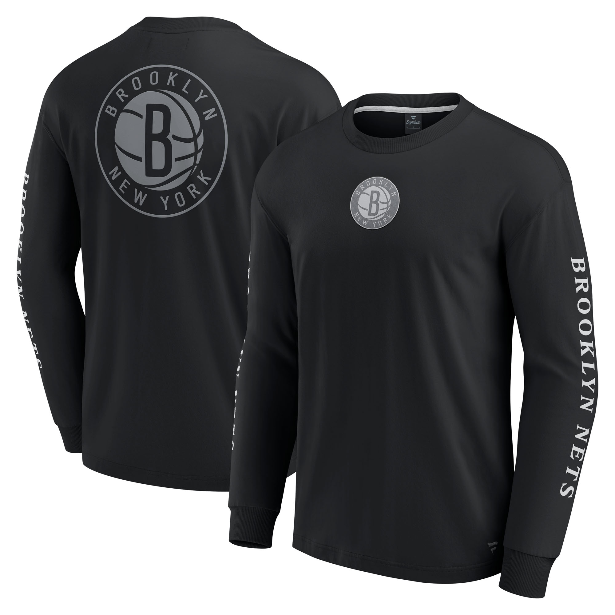 Men’s Fanatics Black Brooklyn Nets Elements Strive Long Sleeve T-Shirt Men’s Fanatics Black Brooklyn Nets Elements Strive Long Sleeve T-Shirt