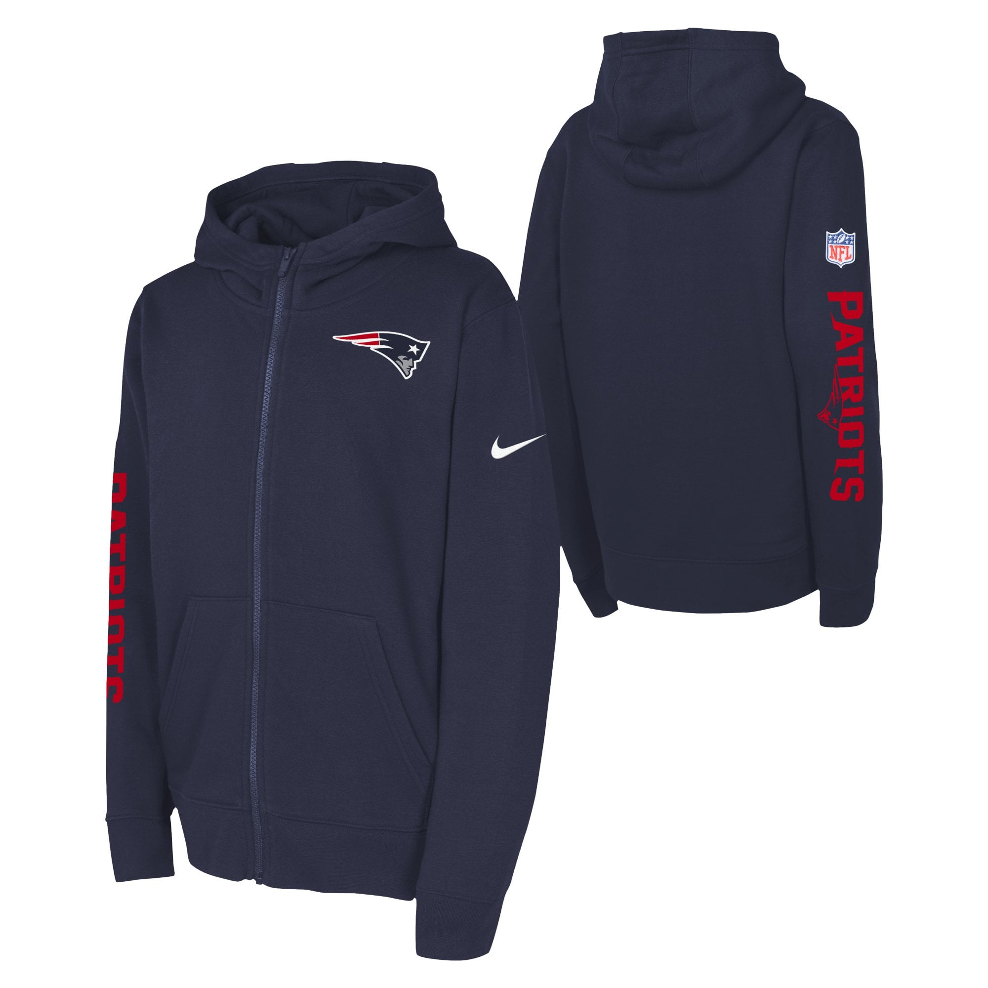 New England Patriots Nike Team Issue Full Zip Hoodie - Youth