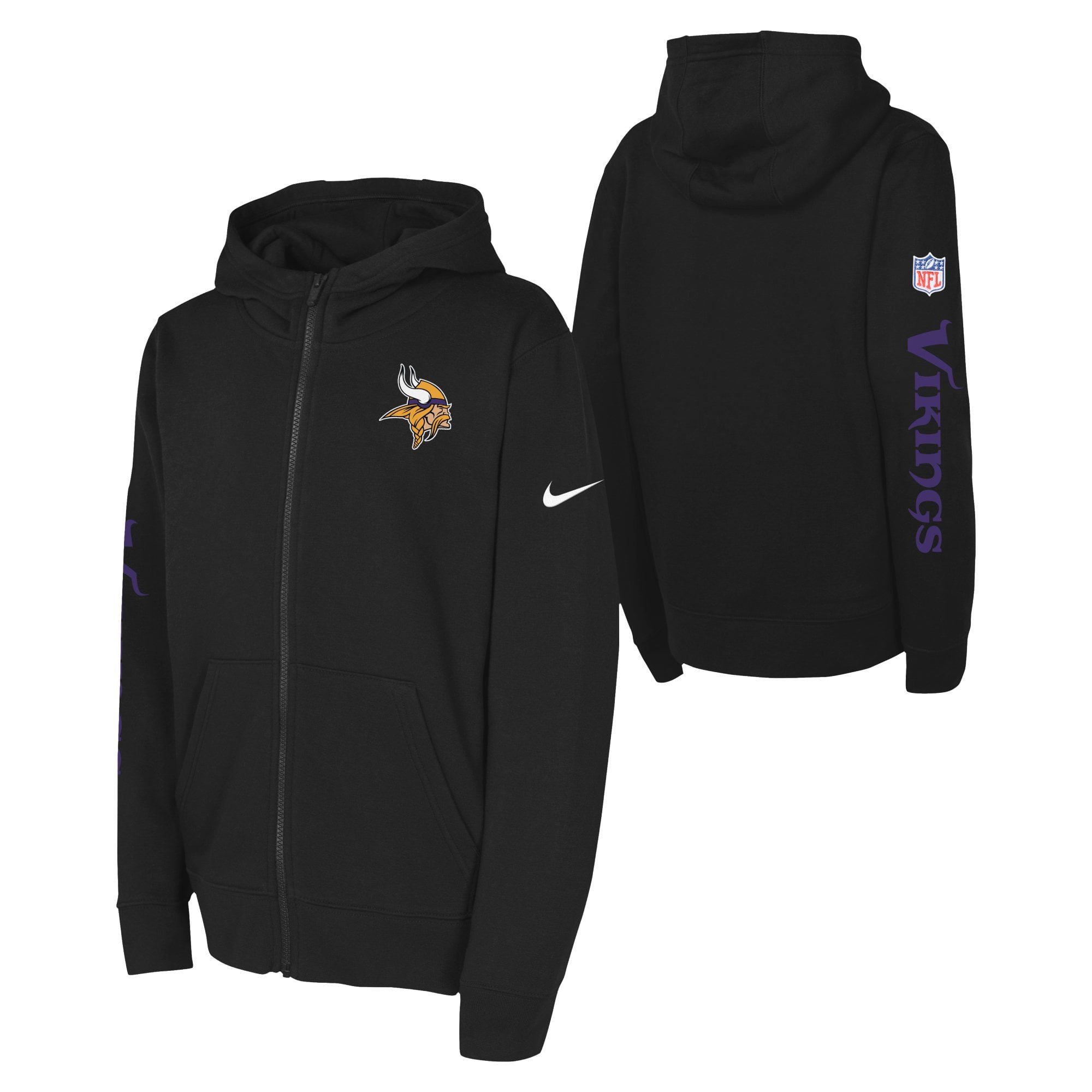 Minnesota Vikings Nike Team Issue Full Zip Hoodie - Youth