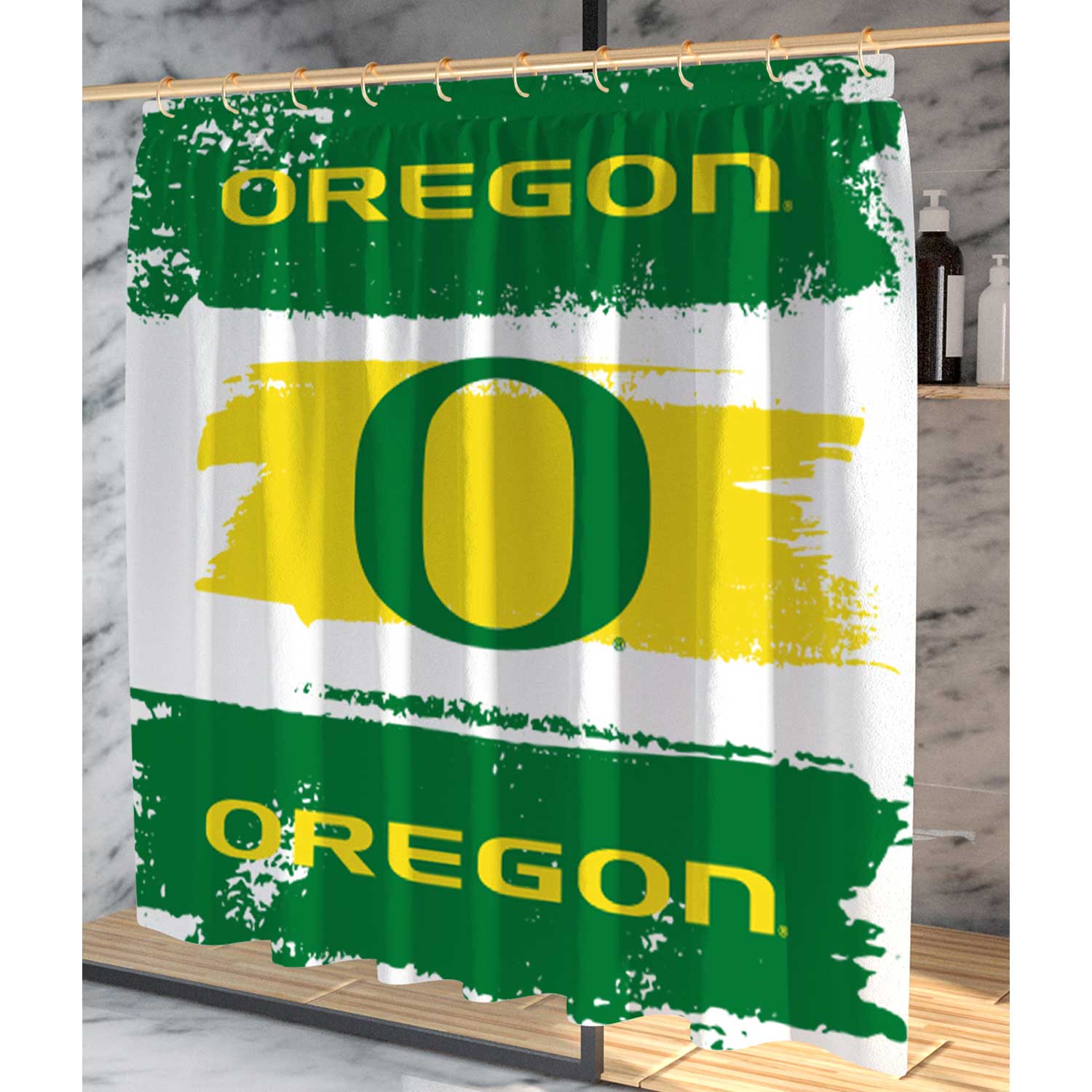 Pegasus Oregon Ducks Shower Curtain & Bath Mat Set
