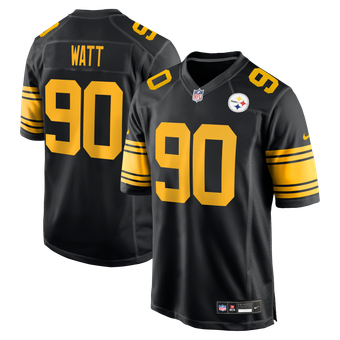 Men's Nike T.J. Watt  Black Pittsburgh Steelers Alternate Game Jersey