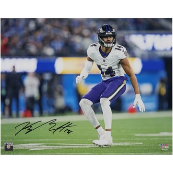 Kyle Hamilton Baltimore Ravens Autographed 16" x 20" Back Peddle Photograph