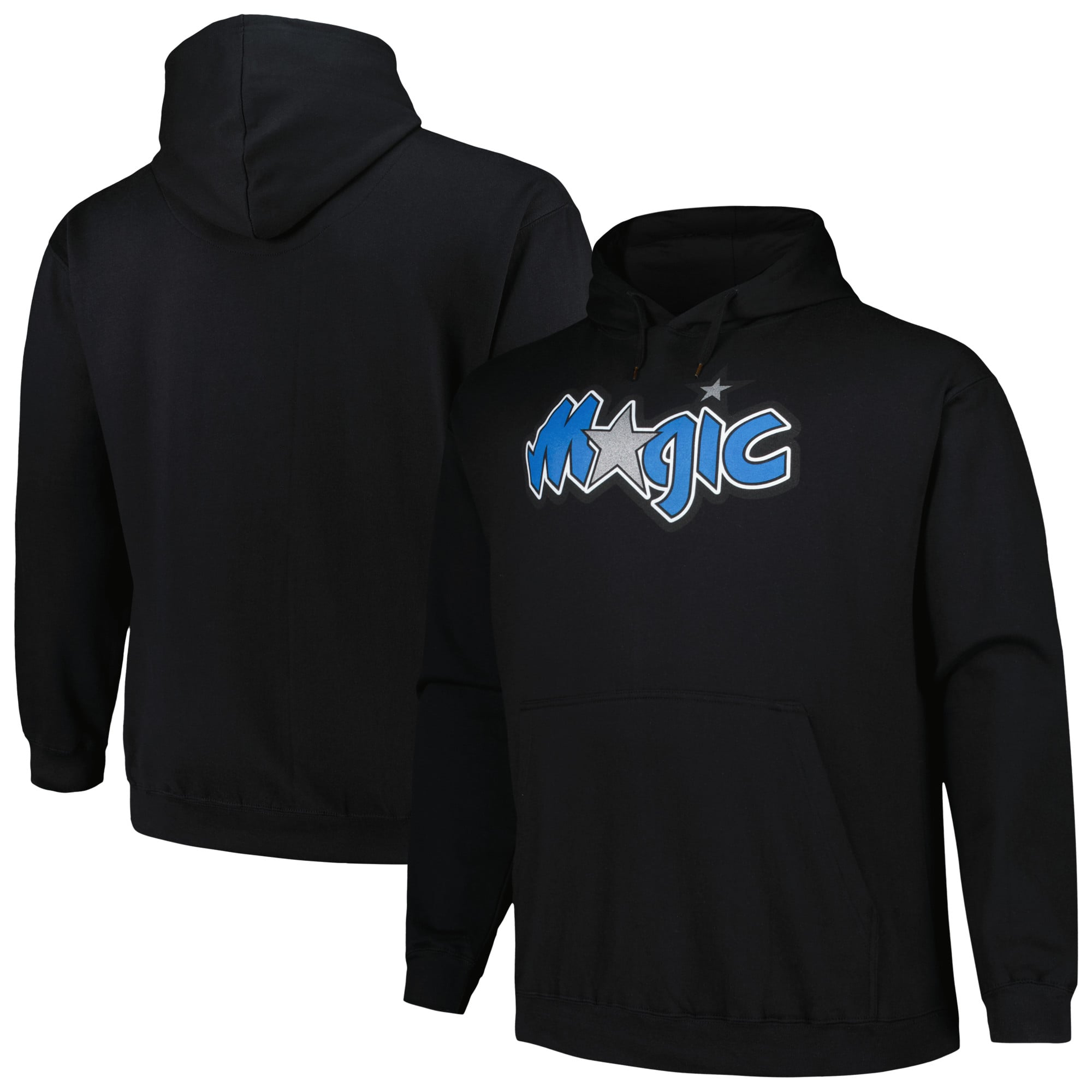 Men's Mitchell & Ness Black Orlando Magic Hardwood Classics Big & Tall Pullover Hoodie