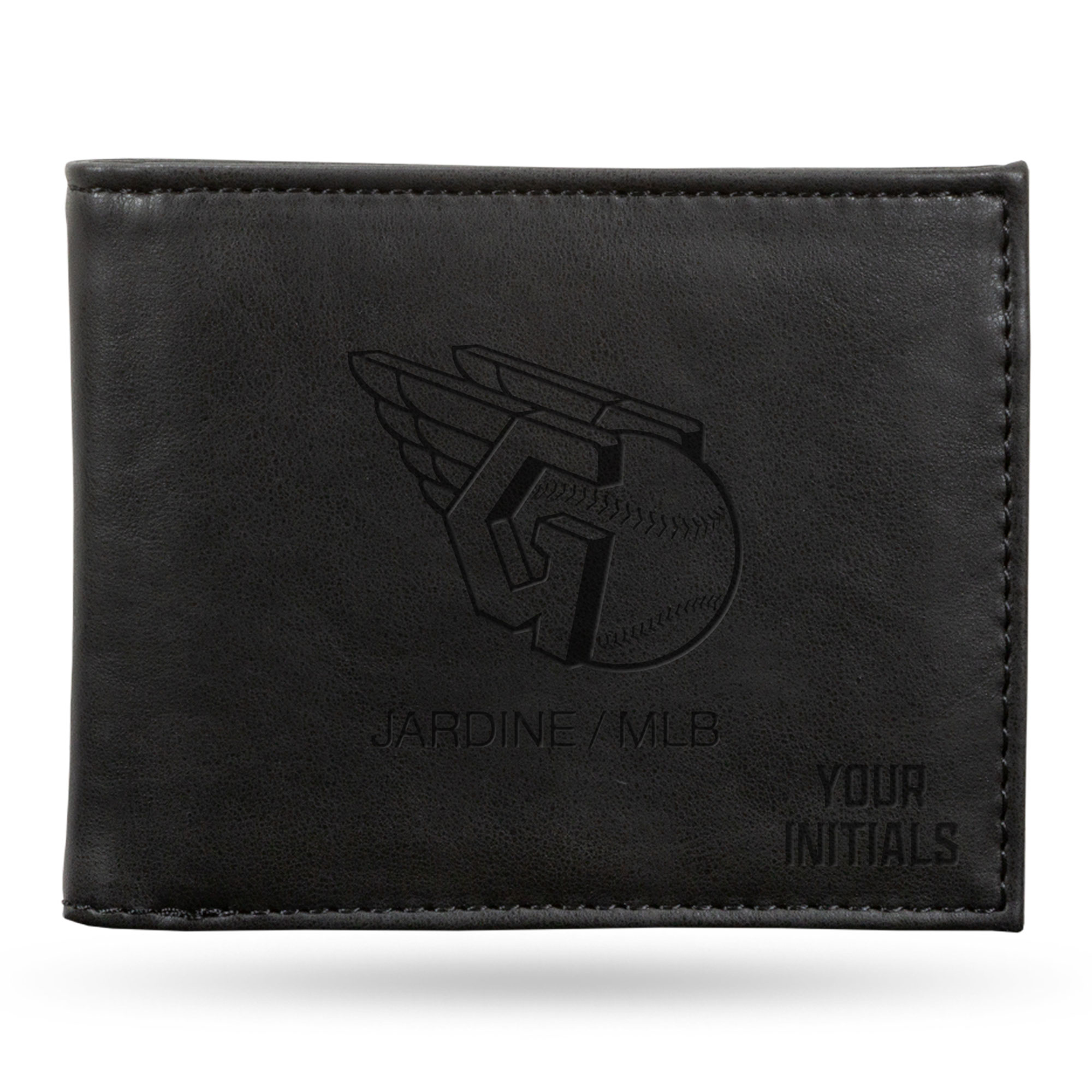 Black Cleveland Guardians Personalized Billfold Wallet