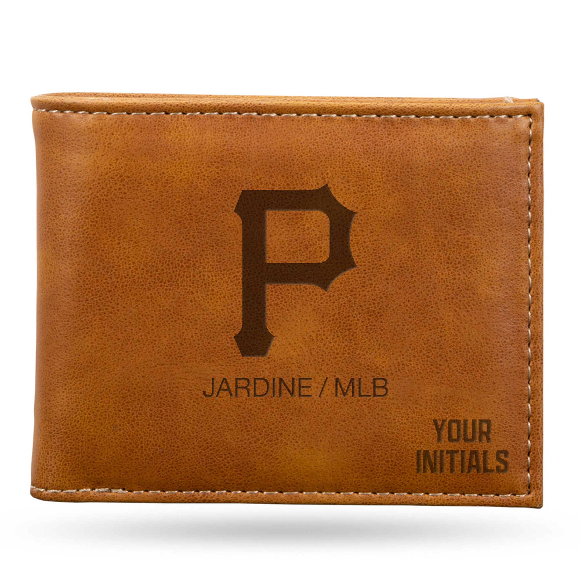 Brown Pittsburgh Pirates Personalized Billfold Wallet