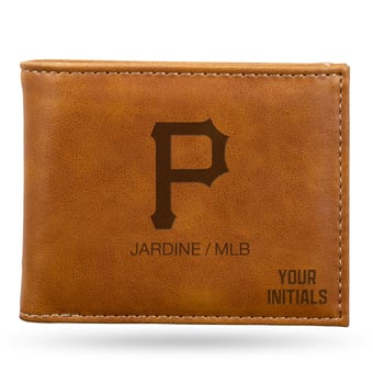 Brown Pittsburgh Pirates Personalized Billfold Wallet