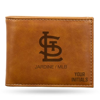 Brown St. Louis Cardinals Personalized Billfold Wallet