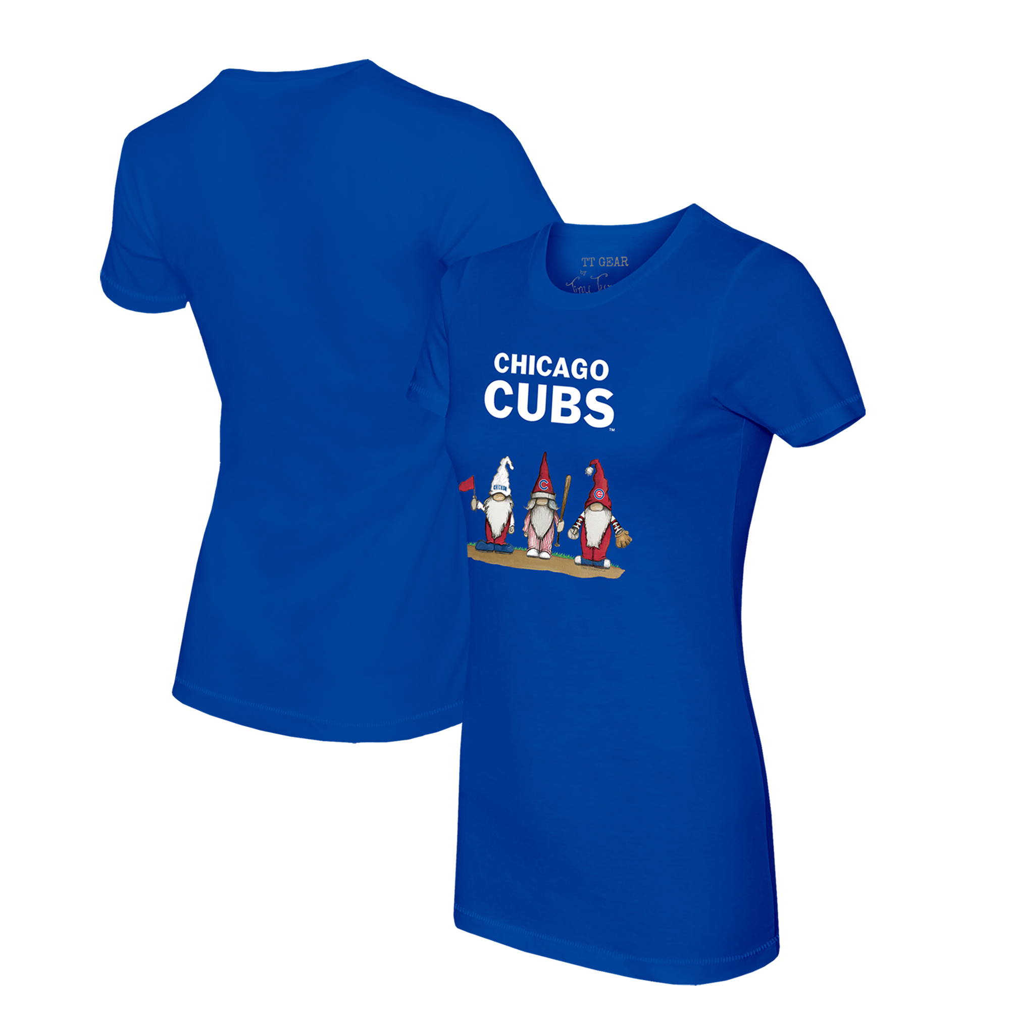 Women's Tiny Turnip Royal Chicago Cubs Gnomes T-Shirt