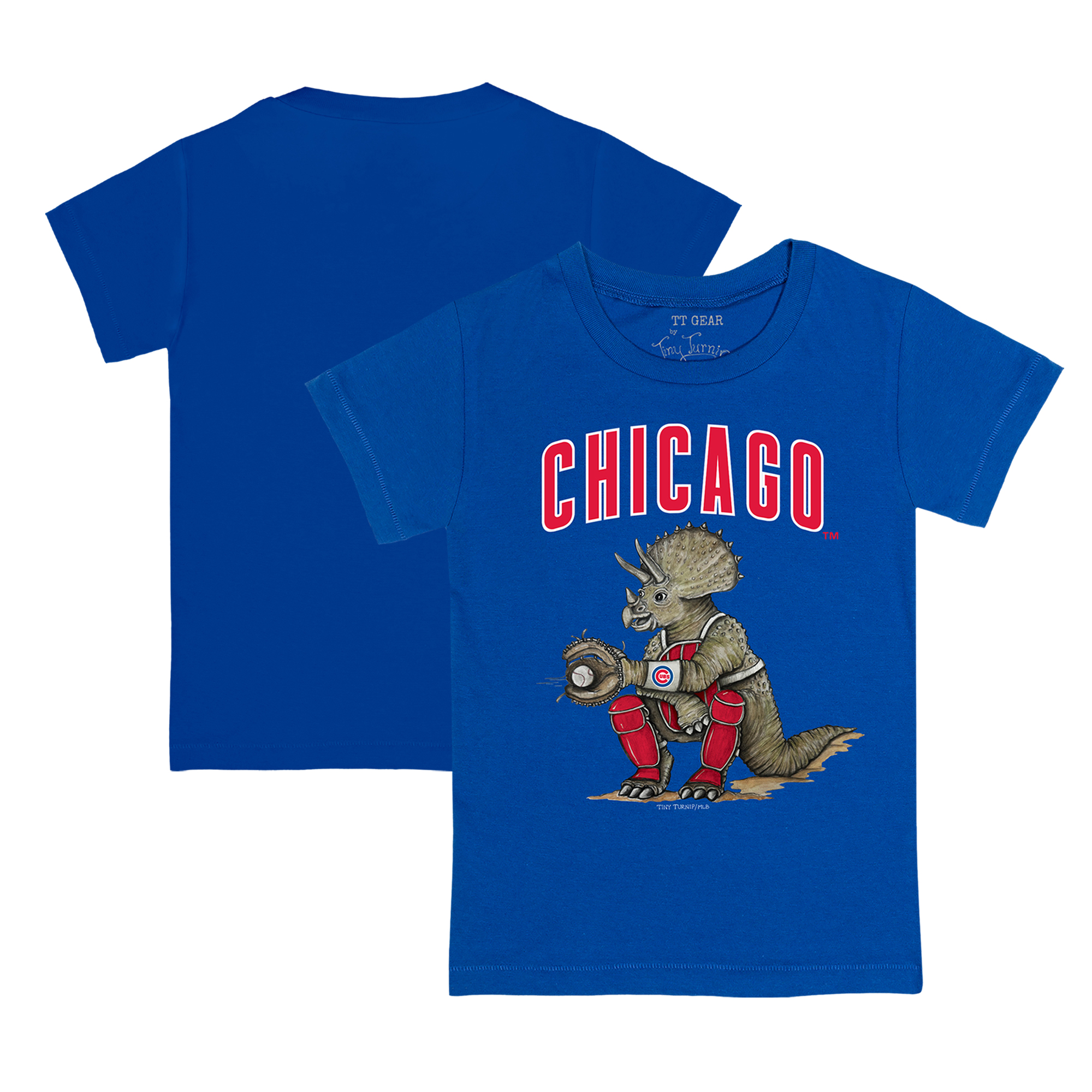 Youth Tiny Turnip Royal Chicago Cubs Triceratops T-Shirt Youth Tiny Turnip Royal Chicago Cubs Triceratops T-Shirt