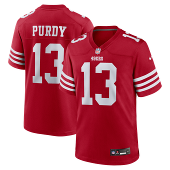 Men's Nike Brock Purdy Scarlet San Francisco 49ers Team Game Jersey