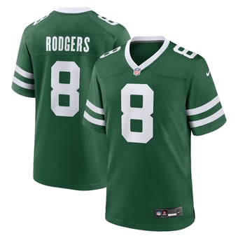 Men's Nike Aaron Rodgers Green New York Jets Team Game Jersey