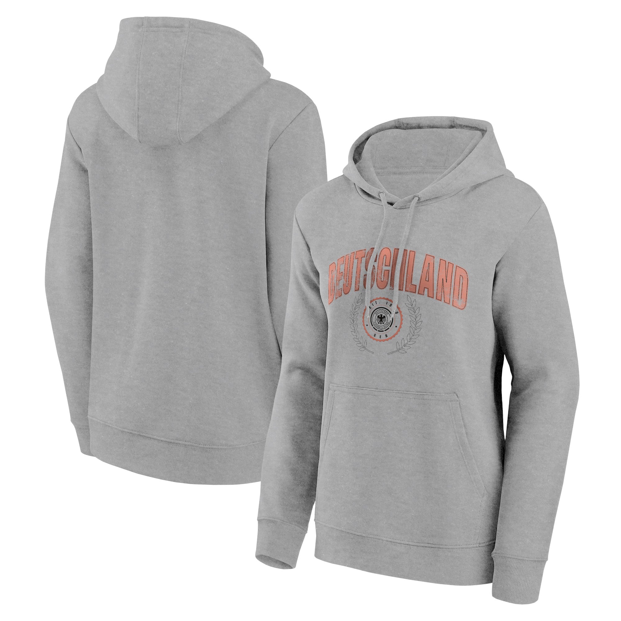 Sudadera con capucha gráfica DFB Rebel Academia - Gris deportivo jaspeado - Mujer