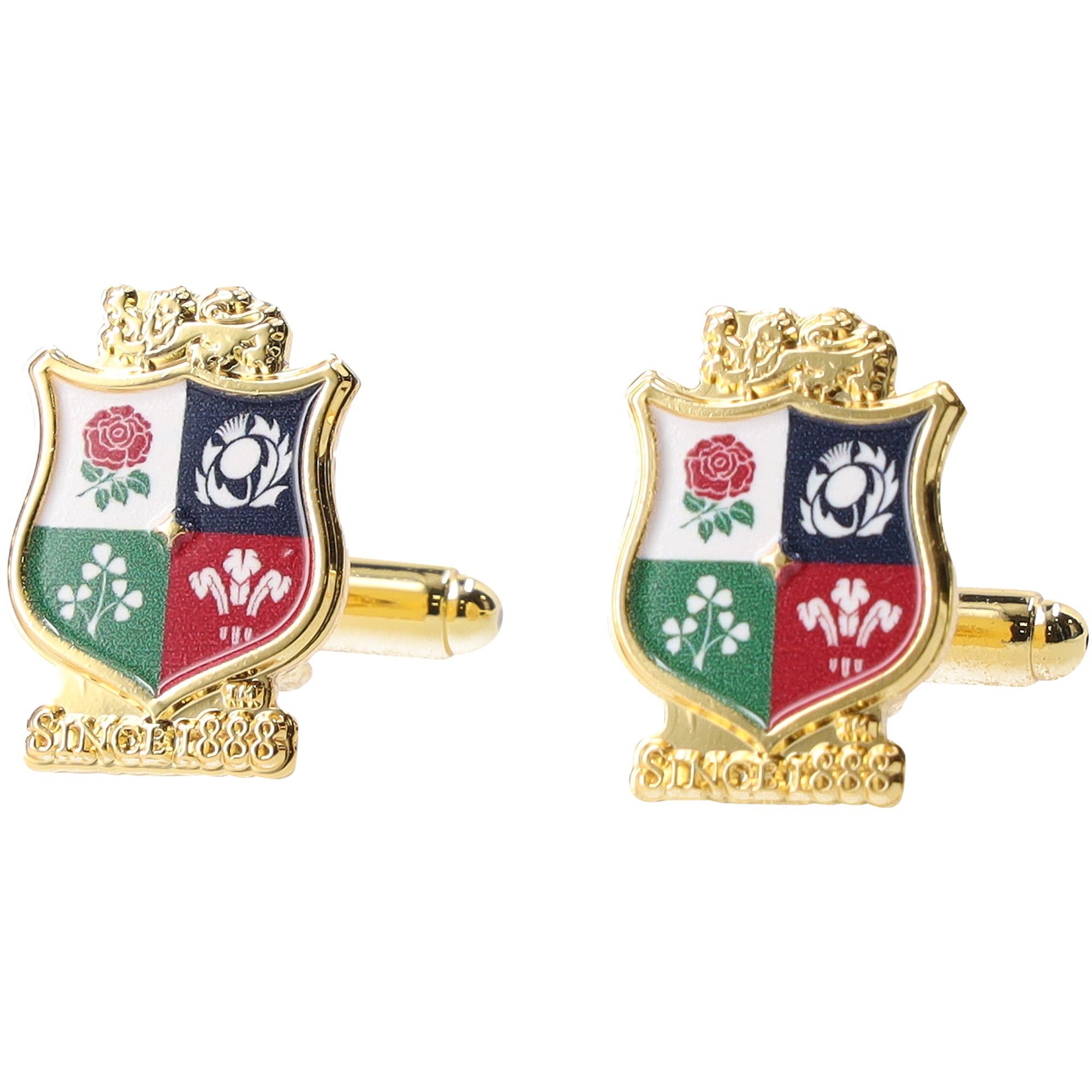 British & Irish Lions Full Colour Crest Cufflinks: retailer-supplied image