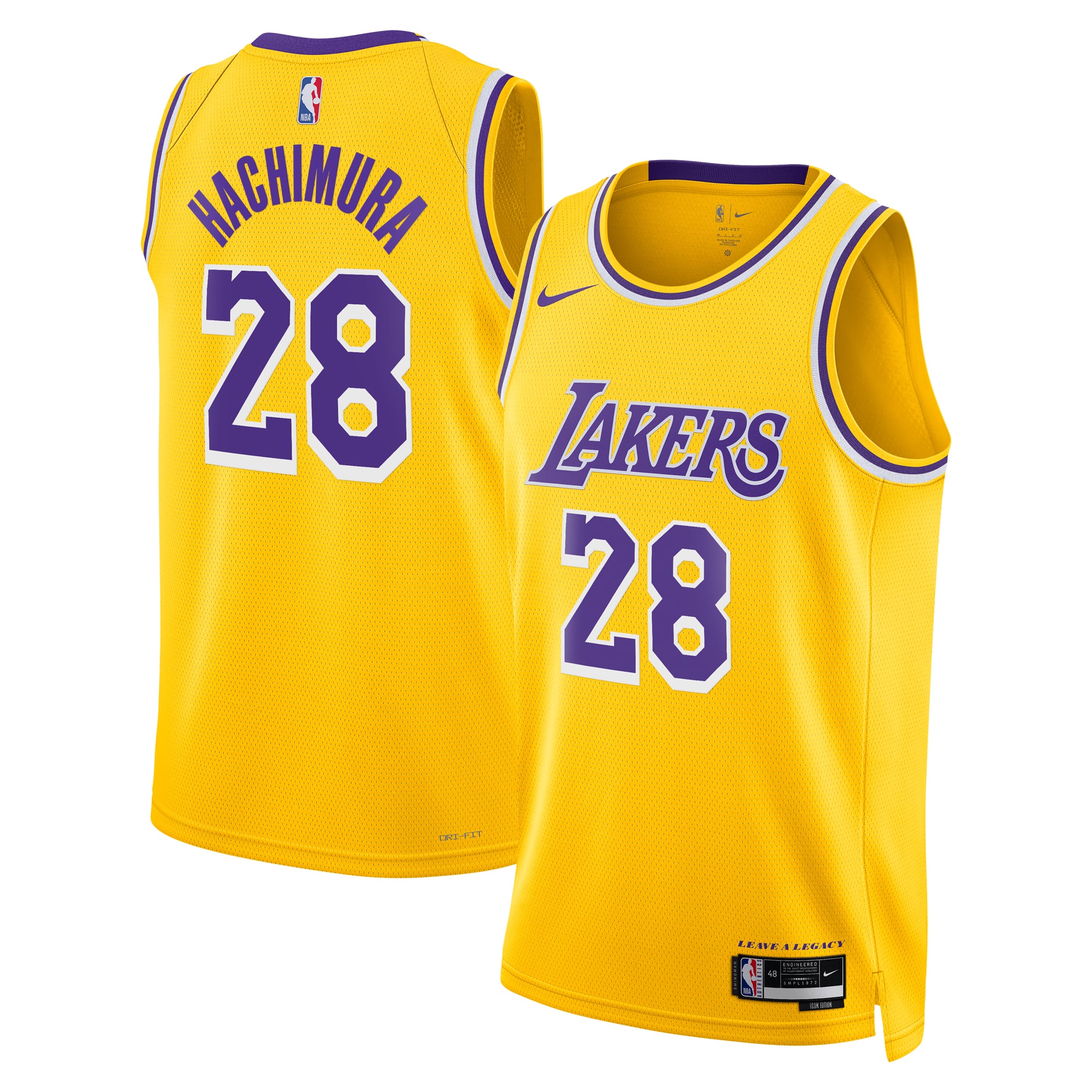 Los Angeles Lakers Nike Icon Swingman Trikot – Gold – Rui Hachimura – Jugend