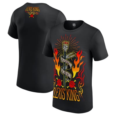 Men's Black Lexis King Long Live T-Shirt
