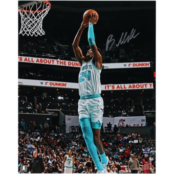 Brandon Miller Charlotte Hornets Autographed 16" x 20" Dunk In White Photograph