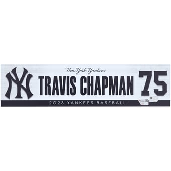 Travis Chapman New York Yankees Player-Issued #75 Nameplate from the 2023 MLB Season