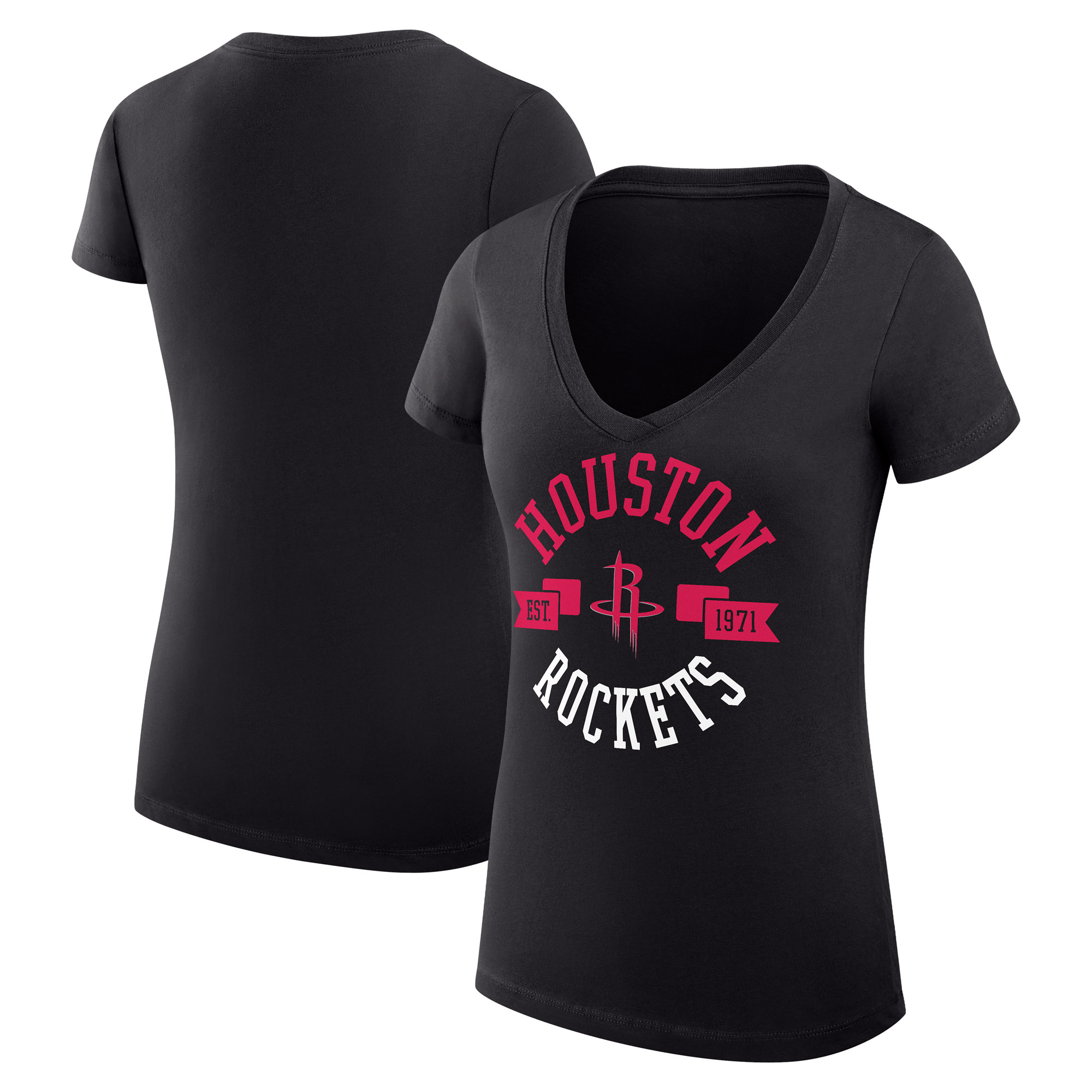 Women’s G-III 4Her by Carl Banks Black Houston Rockets Super-Slim Fit Lightweight Large City Logo V-Neck T-Shirt Women’s G-III 4Her by Carl Banks Black Houston Rockets Super-Slim Fit Lightweight Large City Logo V-Neck T-Shirt