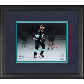 Jordan Eberle Seattle Kraken Autographed Framed 8" x 10" 2023 Stanley Cup Playoff Goal Celebration Photograph