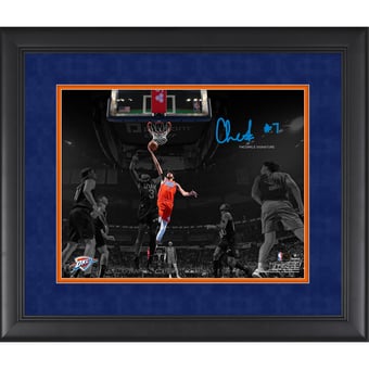 Chet Holmgren Oklahoma City Thunder Facsimile Signature Framed 11" x 14" Spotlight Photograph