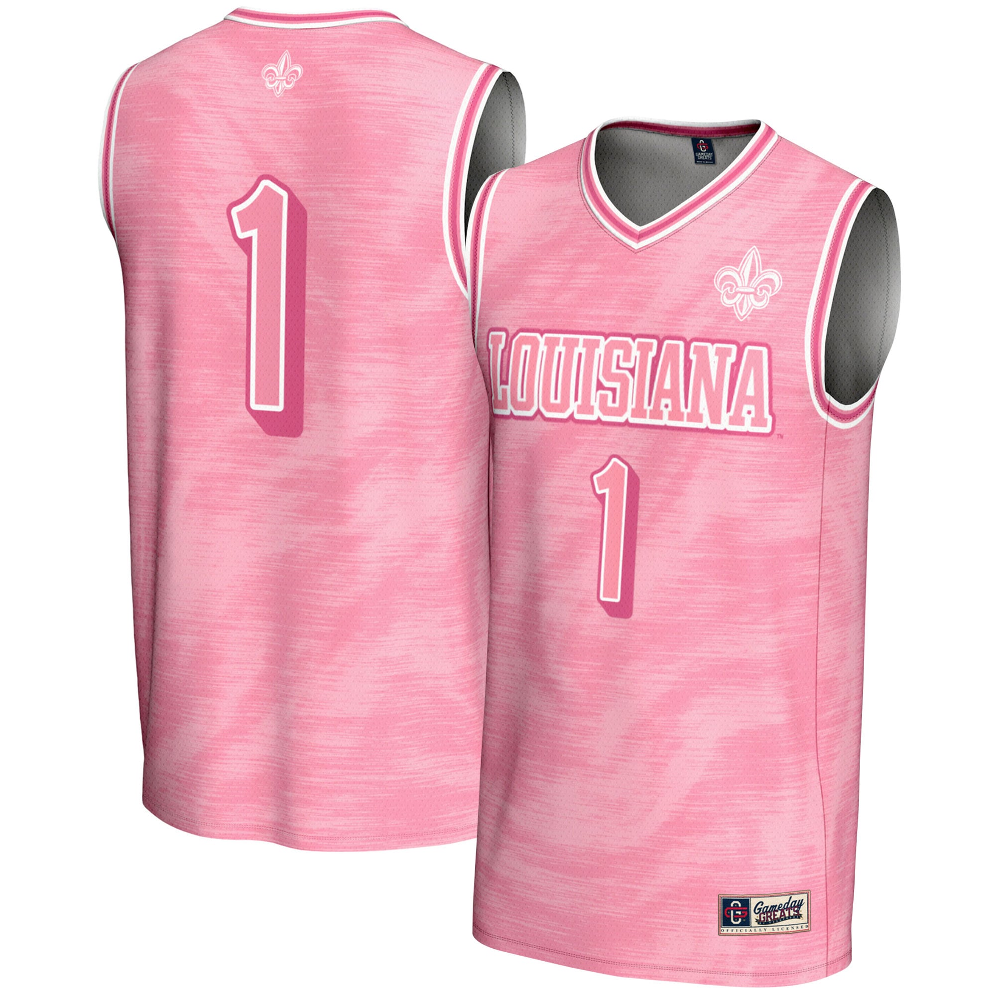 Unisex GameDay Greats #1 Pink Louisiana Ragin' Cajuns Lightweight Basketball Fashion Jersey