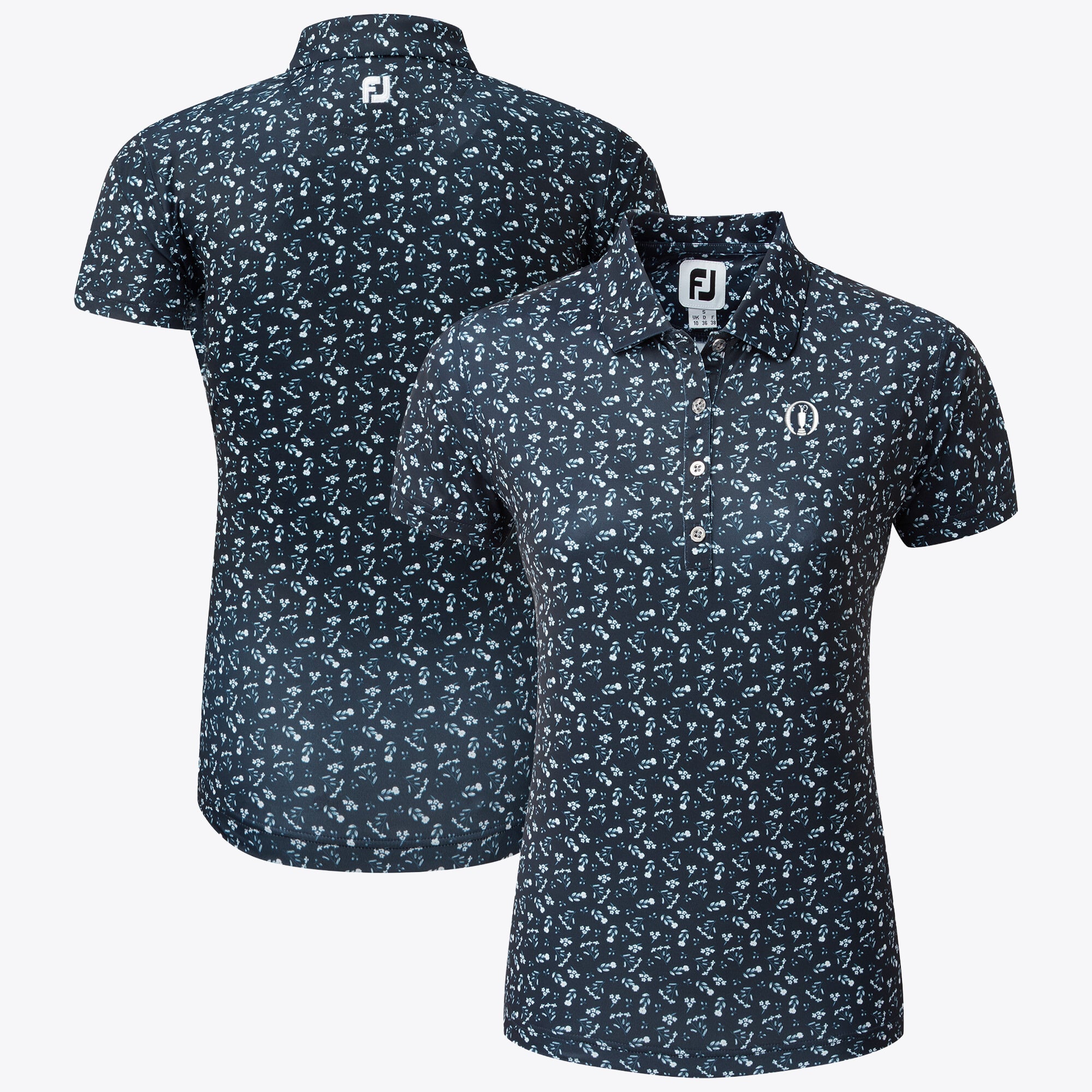 Polo The Open FootJoy Floral Print - Blu Navy - Donna