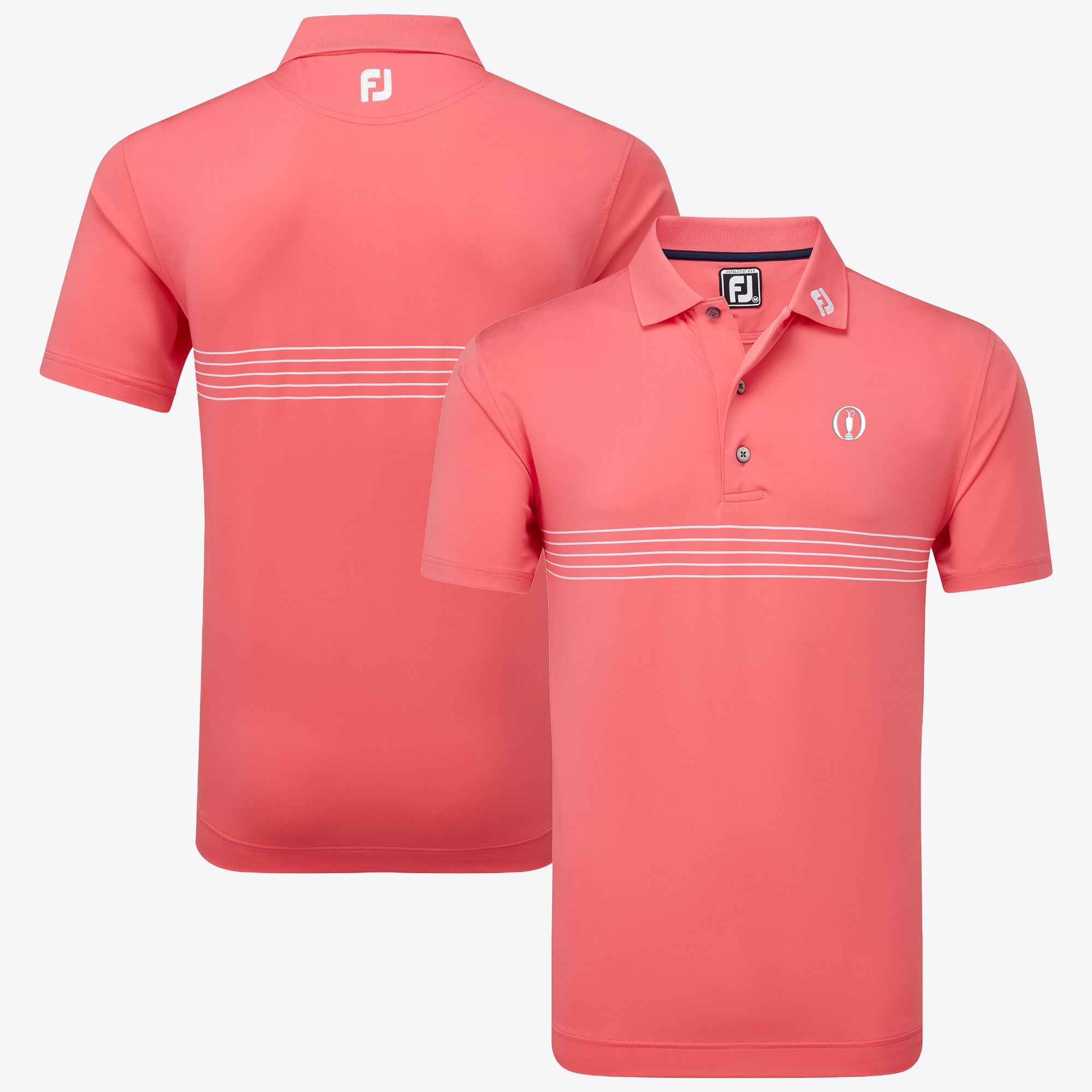 Polo The Open FootJoy Engineered Pinstripe - Corallo